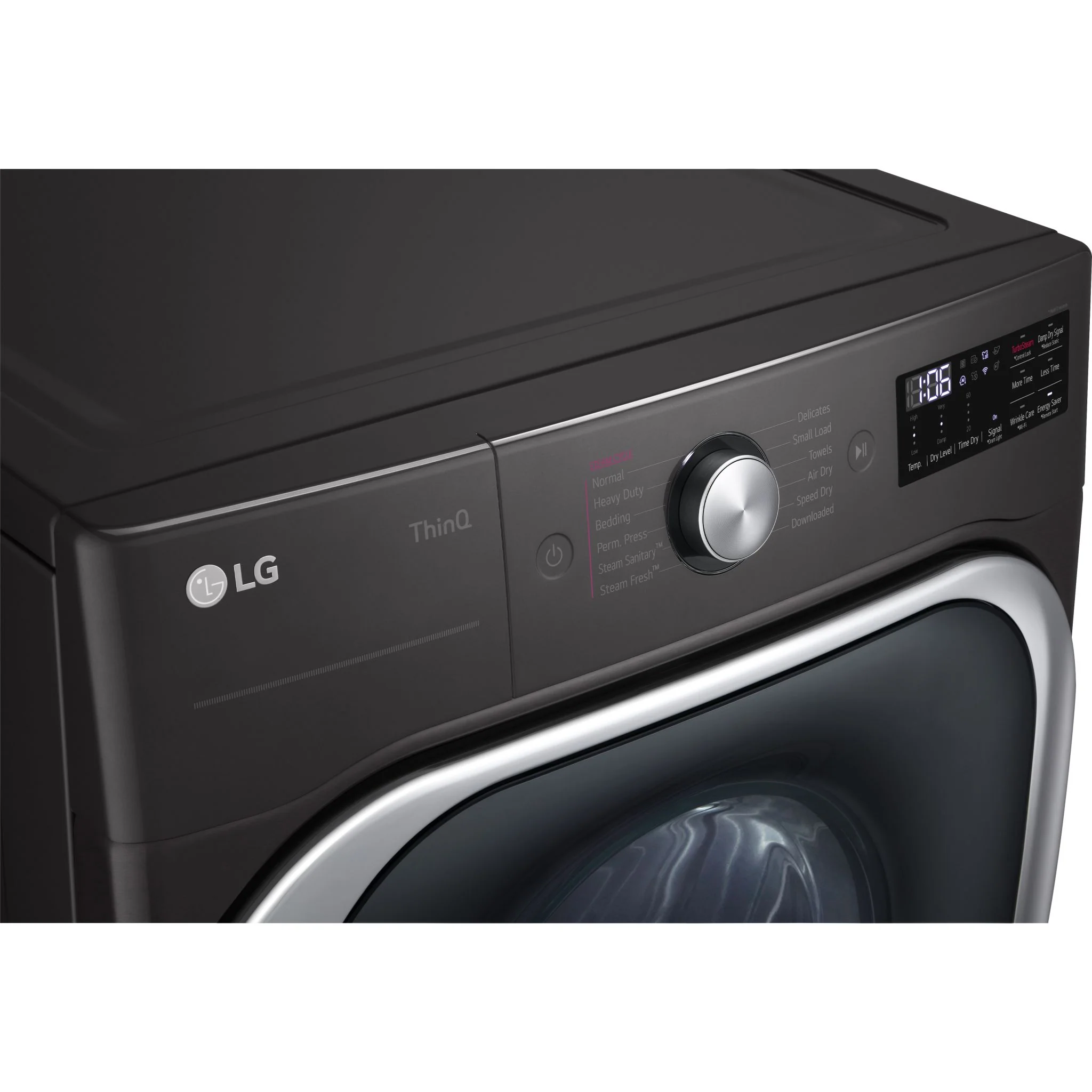 LG 9.0 cu. ft. Mega Capacity Smart wi-fi Enabled Front Load Electric Dryer with TurboSteam™ and Built-In Intelligence - Black (DLEX8900B) - Image 13