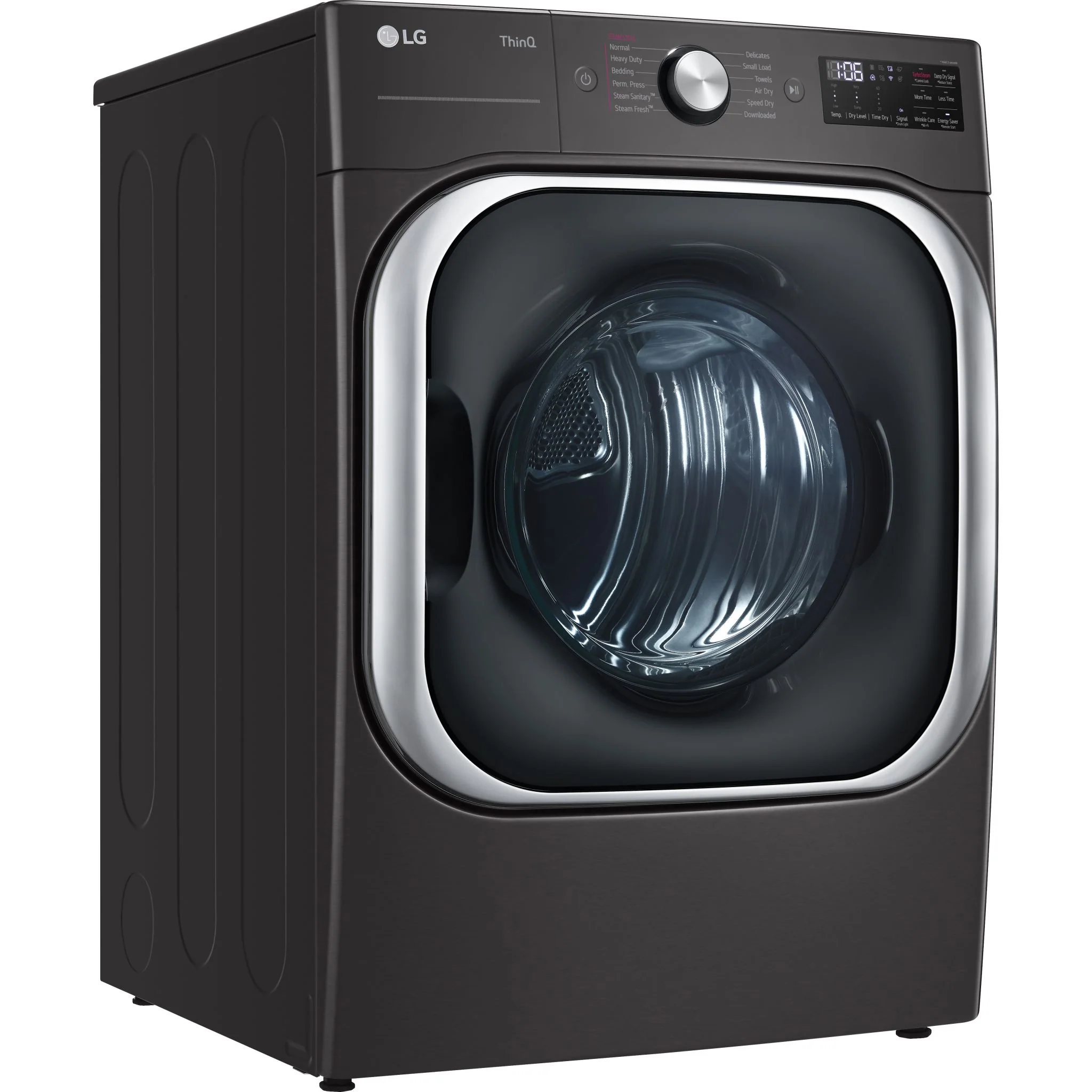 LG 9.0 cu. ft. Mega Capacity Smart wi-fi Enabled Front Load Electric Dryer with TurboSteam™ and Built-In Intelligence - Black (DLEX8900B) - Image 3