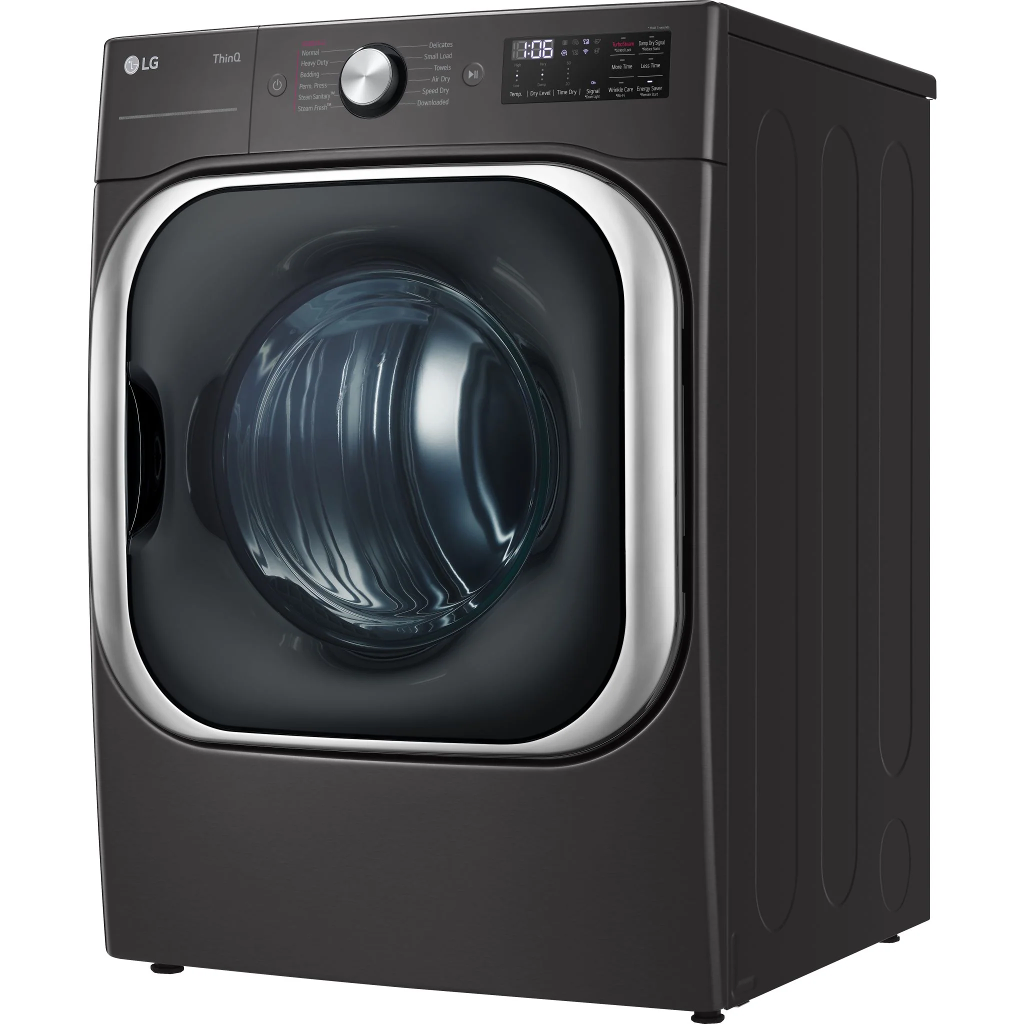 LG 9.0 cu. ft. Mega Capacity Smart wi-fi Enabled Front Load Electric Dryer with TurboSteam™ and Built-In Intelligence - Black (DLEX8900B) - Image 4