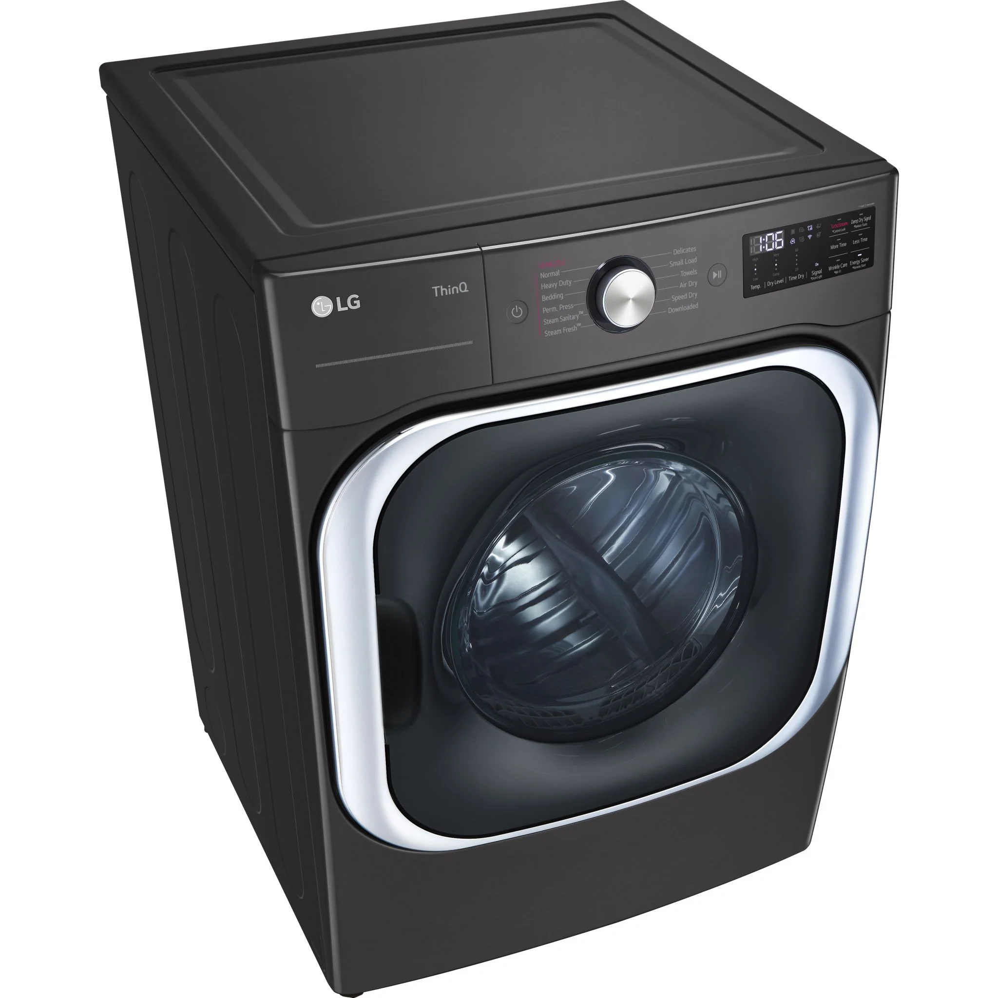LG 9.0 cu. ft. Mega Capacity Smart wi-fi Enabled Front Load Electric Dryer with TurboSteam™ and Built-In Intelligence - Black (DLEX8900B) - Image 6