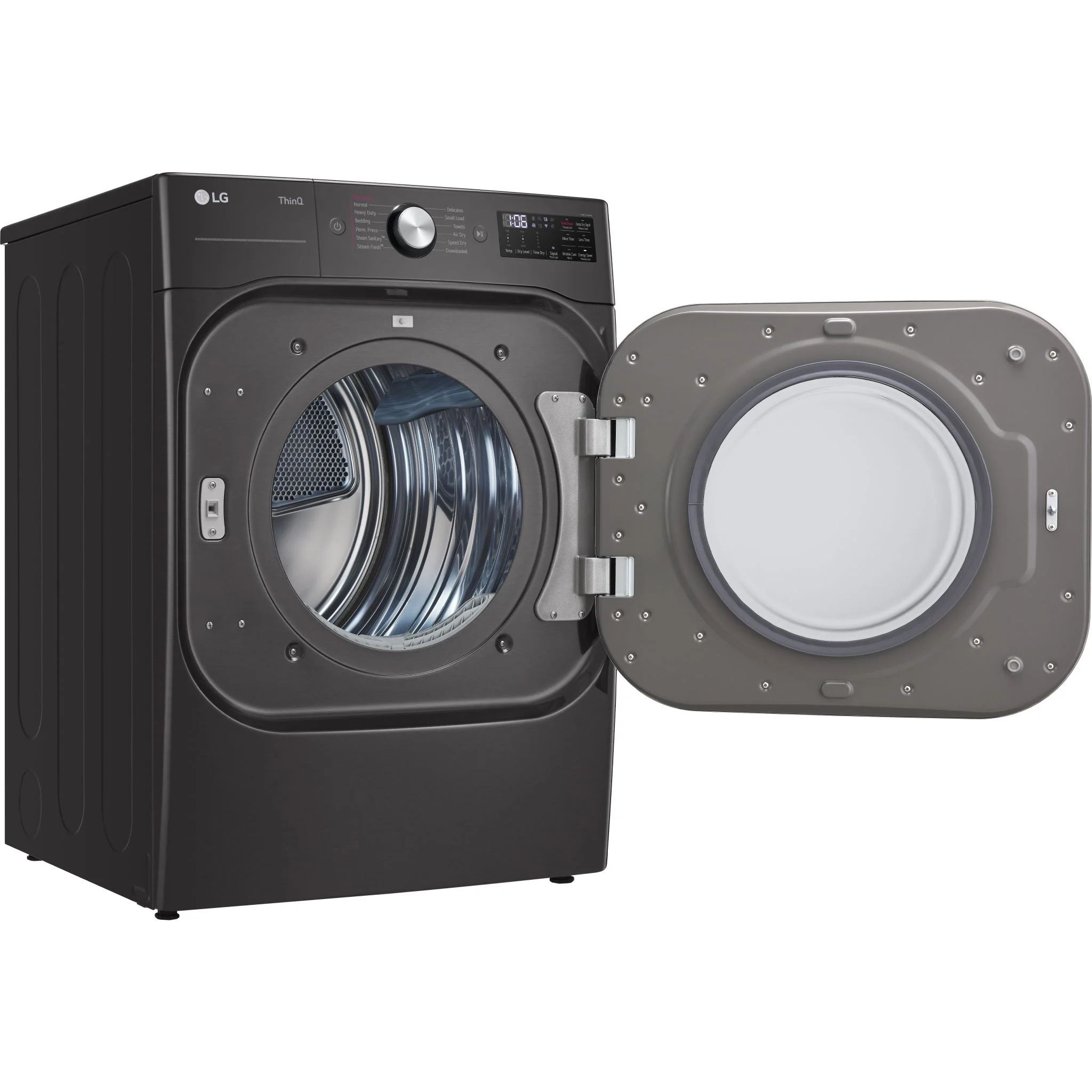 LG 9.0 cu. ft. Mega Capacity Smart wi-fi Enabled Front Load Electric Dryer with TurboSteam™ and Built-In Intelligence - Black (DLEX8900B) - Image 7