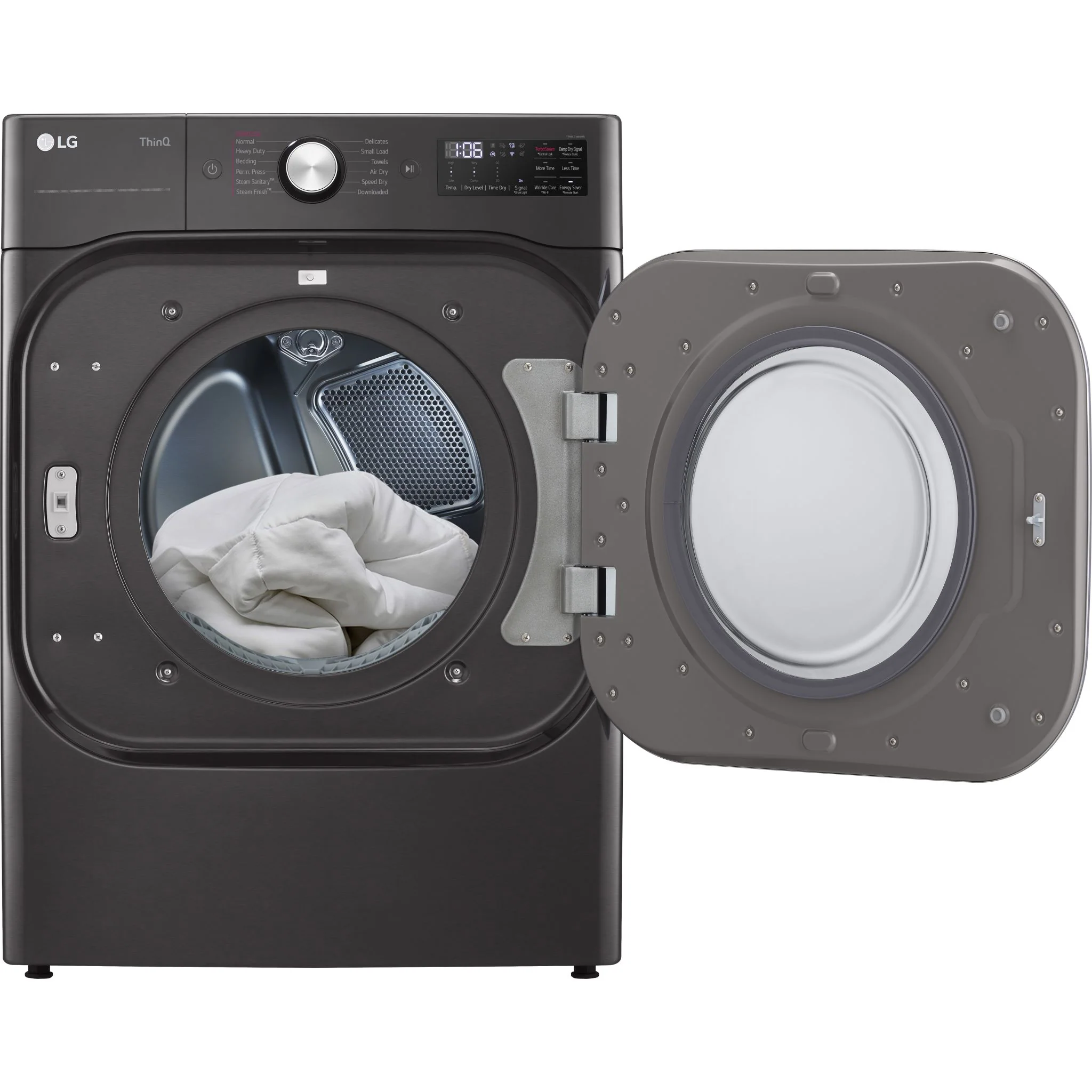 LG 9.0 cu. ft. Mega Capacity Smart wi-fi Enabled Front Load Electric Dryer with TurboSteam™ and Built-In Intelligence - Black (DLEX8900B) - Image 8