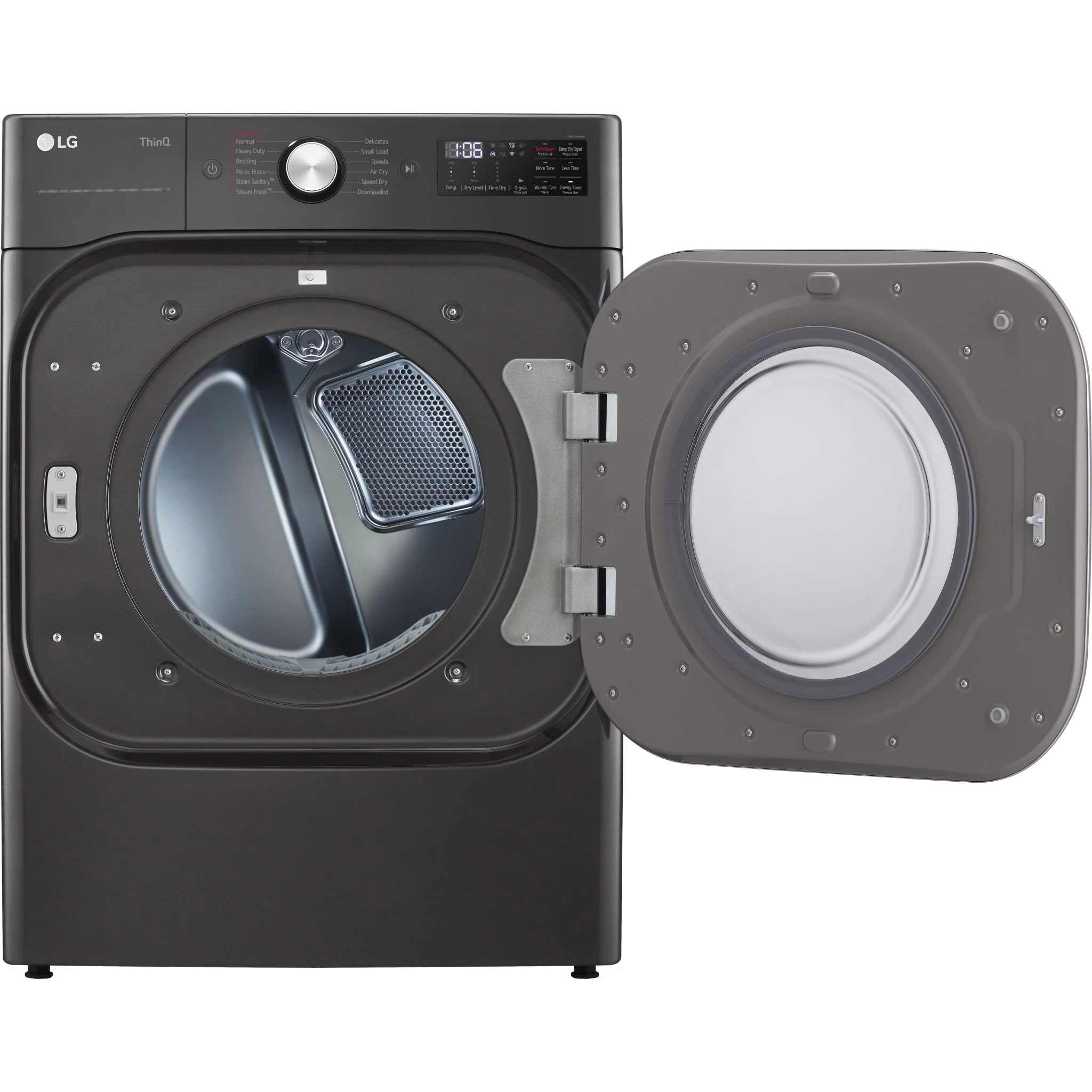 LG 9.0 cu. ft. Mega Capacity Smart wi-fi Enabled Front Load Electric Dryer with TurboSteam™ and Built-In Intelligence - Black (DLEX8900B) - Image 9