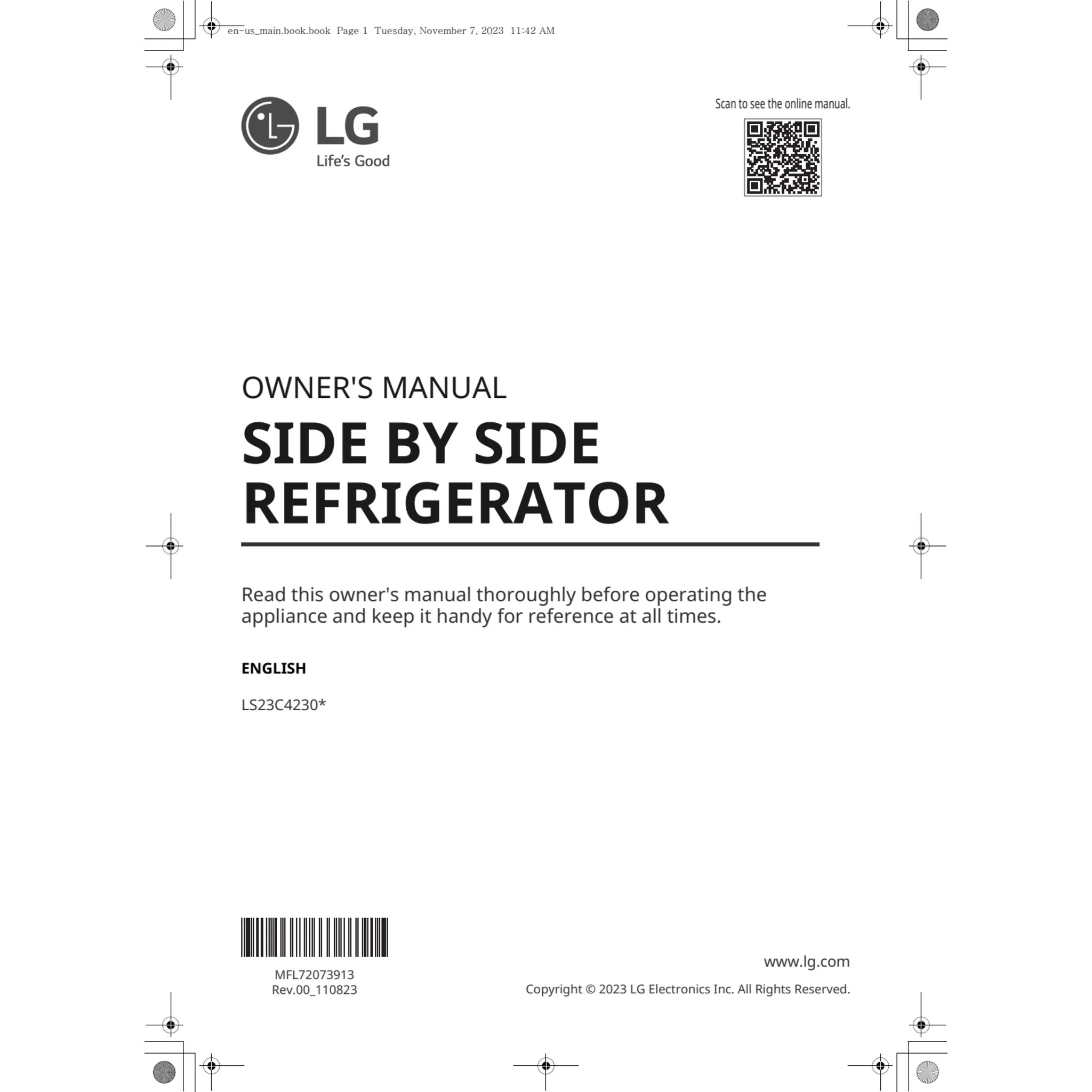 LG Counter Depth Fridge (LS23C4230V) - Platinum silver - Image 15