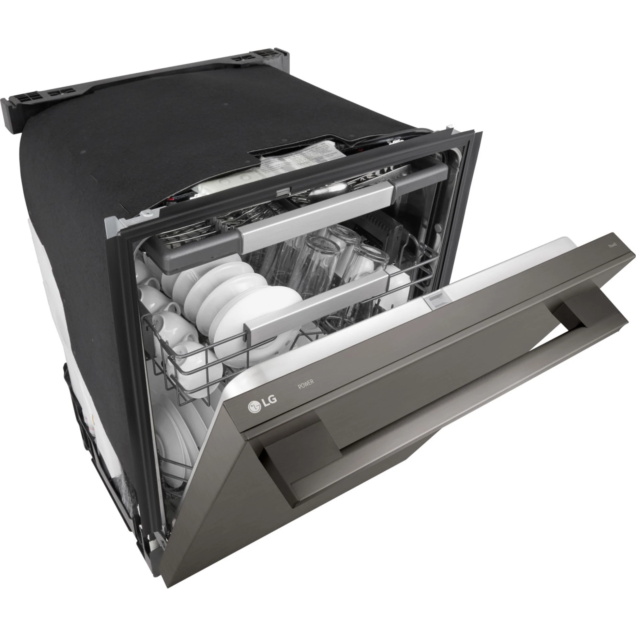 LG FlushFit™ Top Control Dishwasher with 1-Hour Wash & Dry Cycle - Black Stainless (LDNTH753D) - Image 10