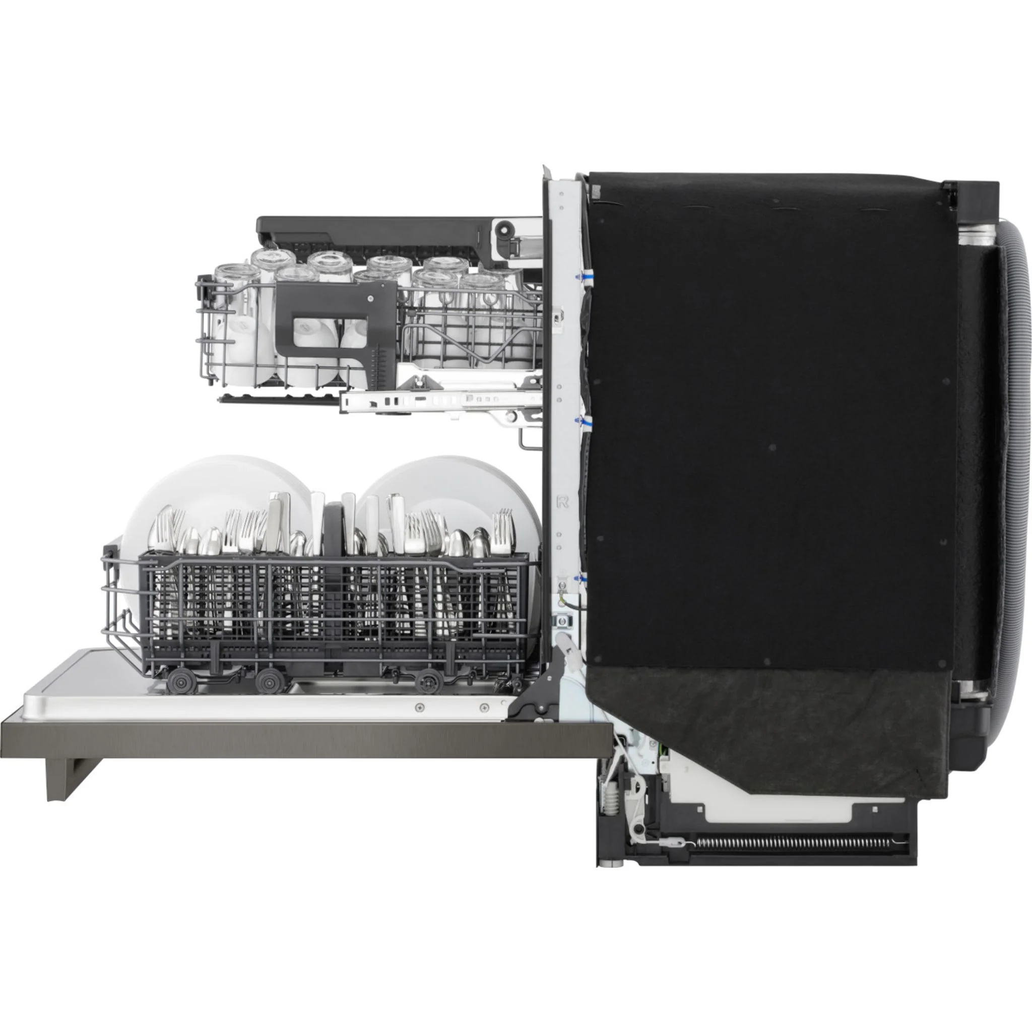 LG FlushFit™ Top Control Dishwasher with 1-Hour Wash & Dry Cycle - Black Stainless (LDNTH753D) - Image 12
