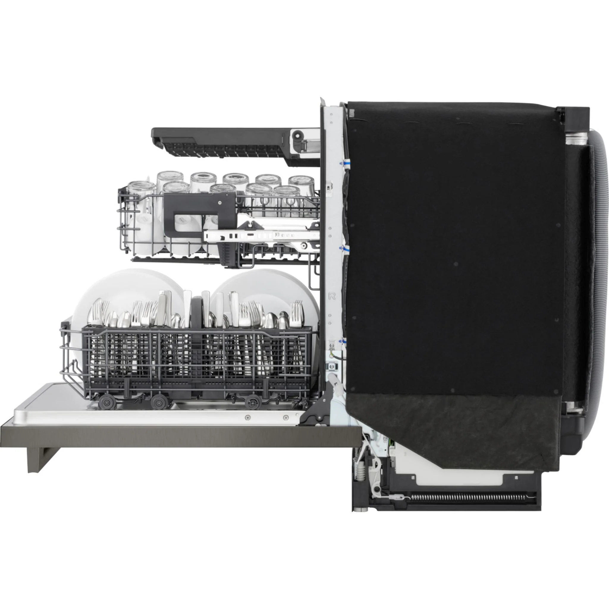 LG FlushFit™ Top Control Dishwasher with 1-Hour Wash & Dry Cycle - Black Stainless (LDNTH753D) - Image 13
