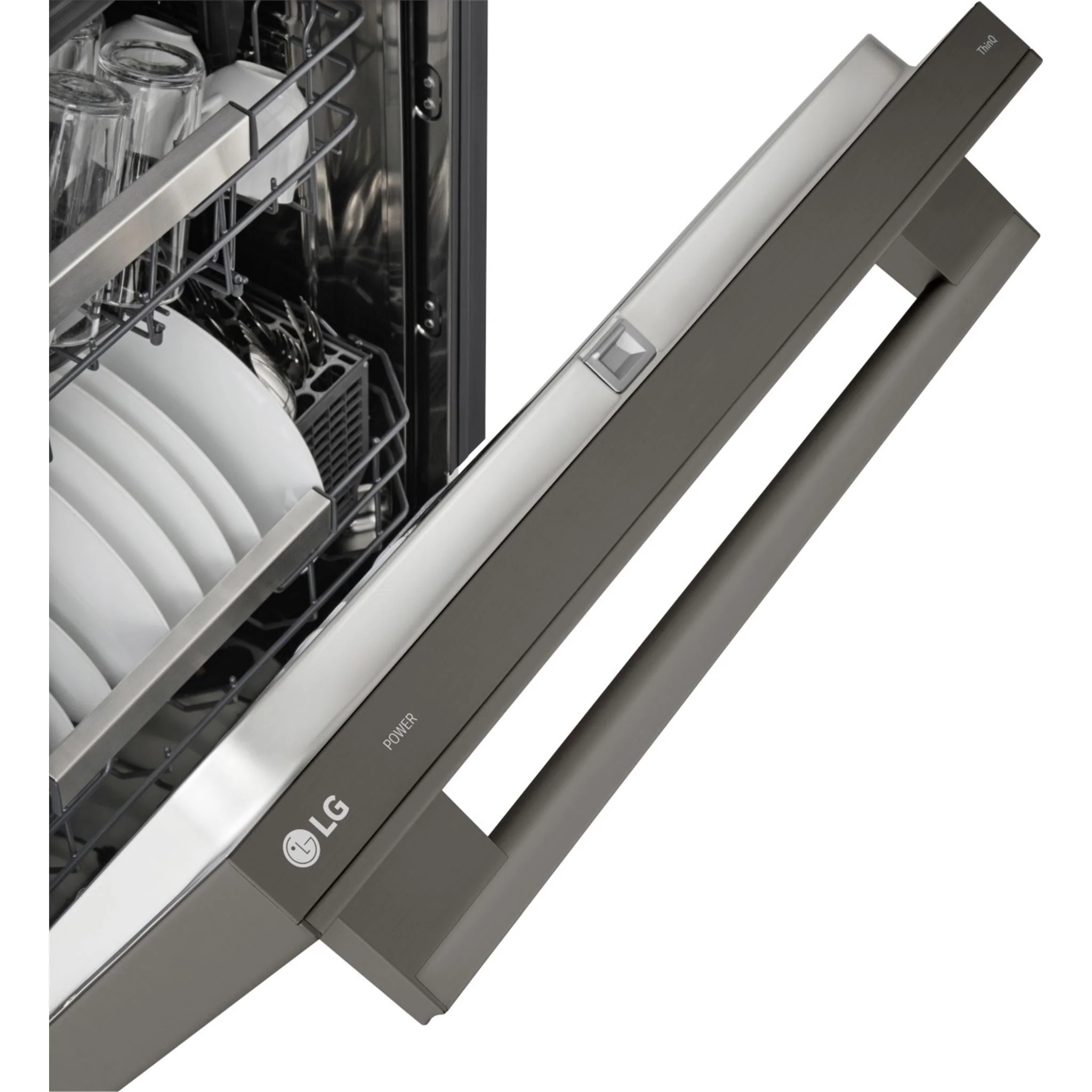 LG FlushFit™ Top Control Dishwasher with 1-Hour Wash & Dry Cycle - Black Stainless (LDNTH753D) - Image 2