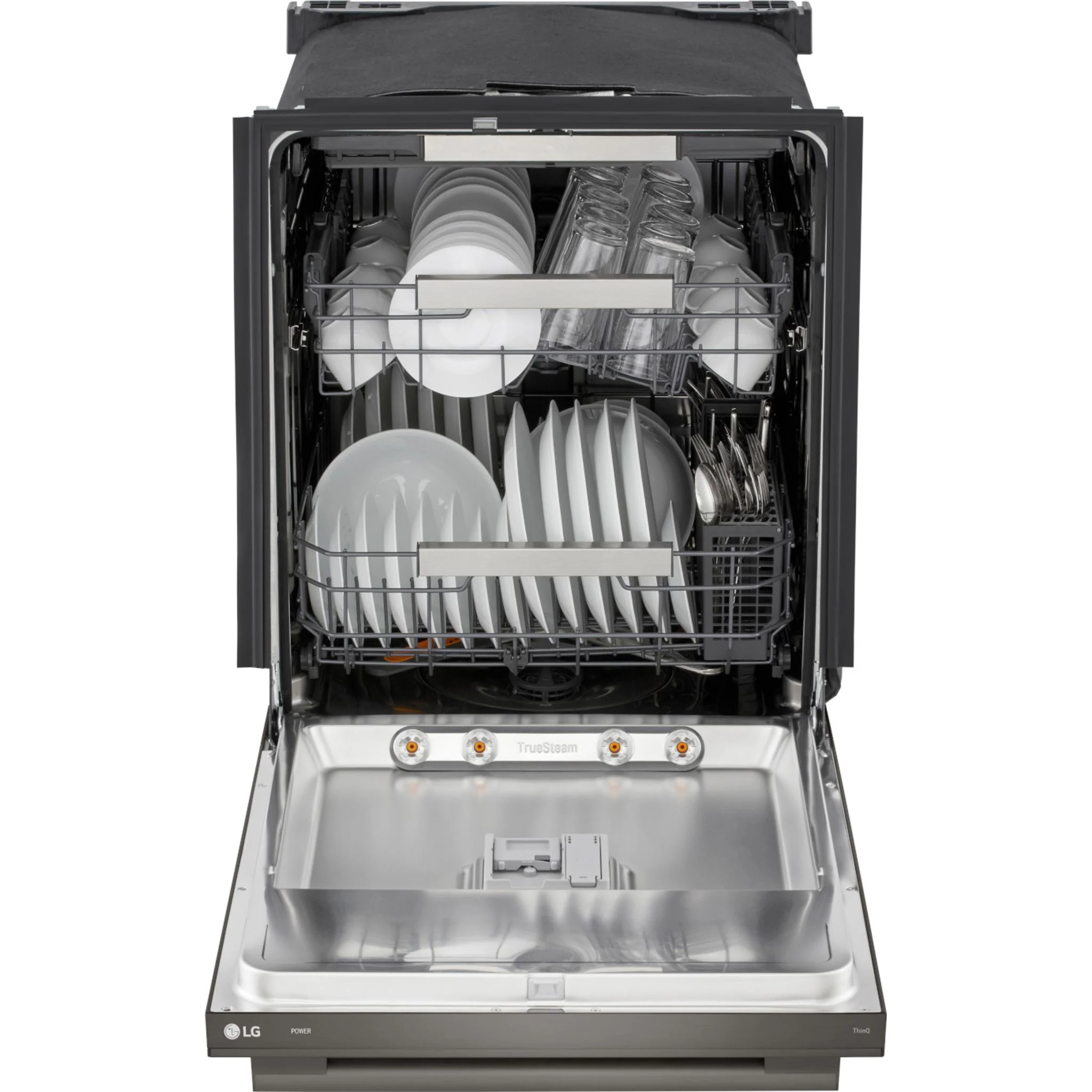 LG FlushFit™ Top Control Dishwasher with 1-Hour Wash & Dry Cycle - Black Stainless (LDNTH753D) - Image 4