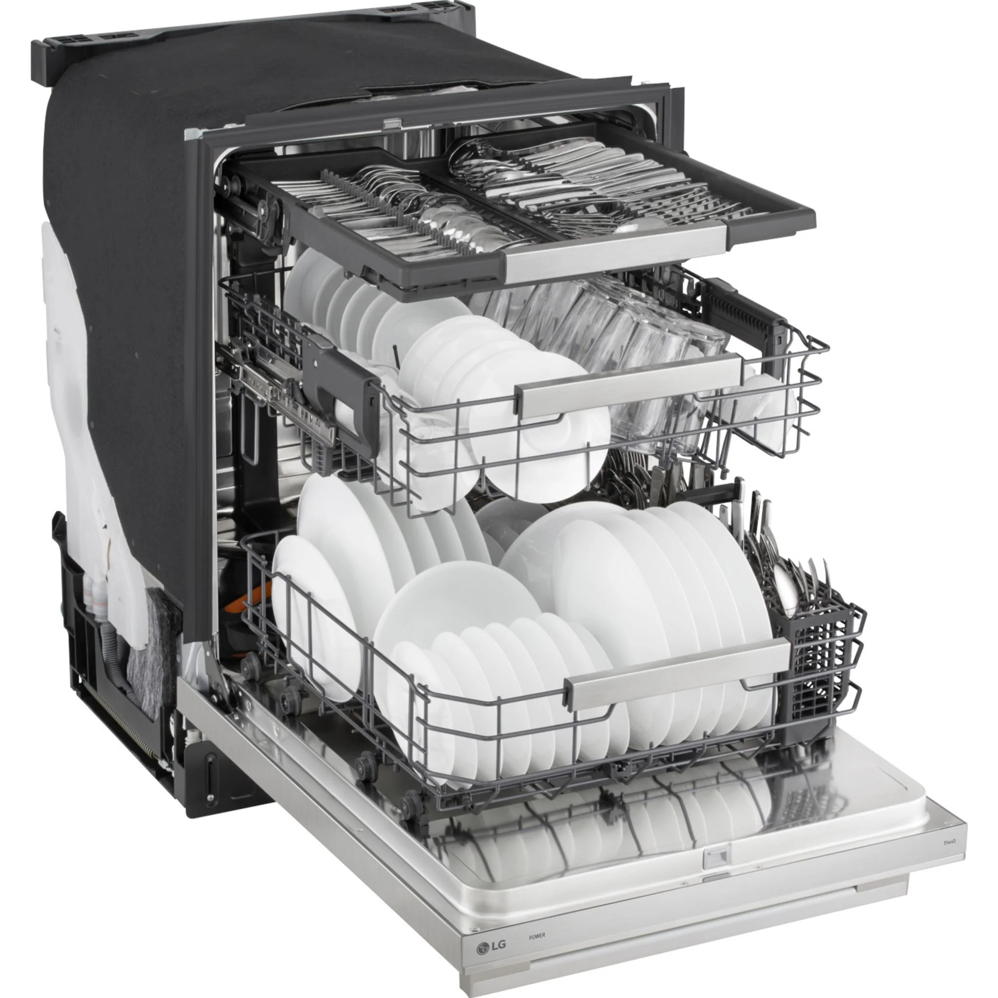 LG FlushFit™ Top Control Dishwasher with 1-Hour Wash & Dry Cycle - Stainless Steel (LDNTH753S) - Image 13