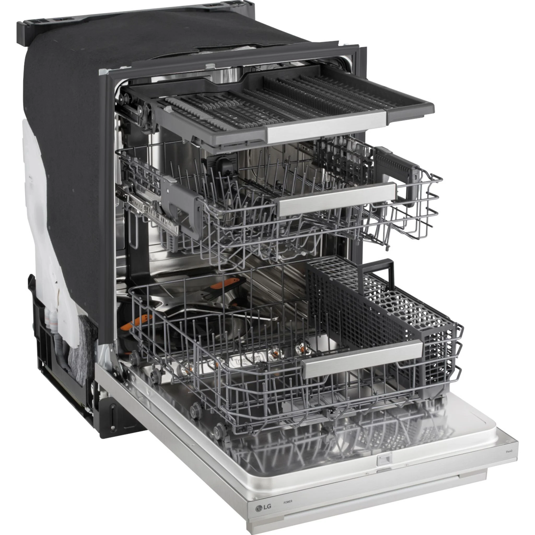 LG FlushFit™ Top Control Dishwasher with 1-Hour Wash & Dry Cycle - Stainless Steel (LDNTH753S) - Image 14