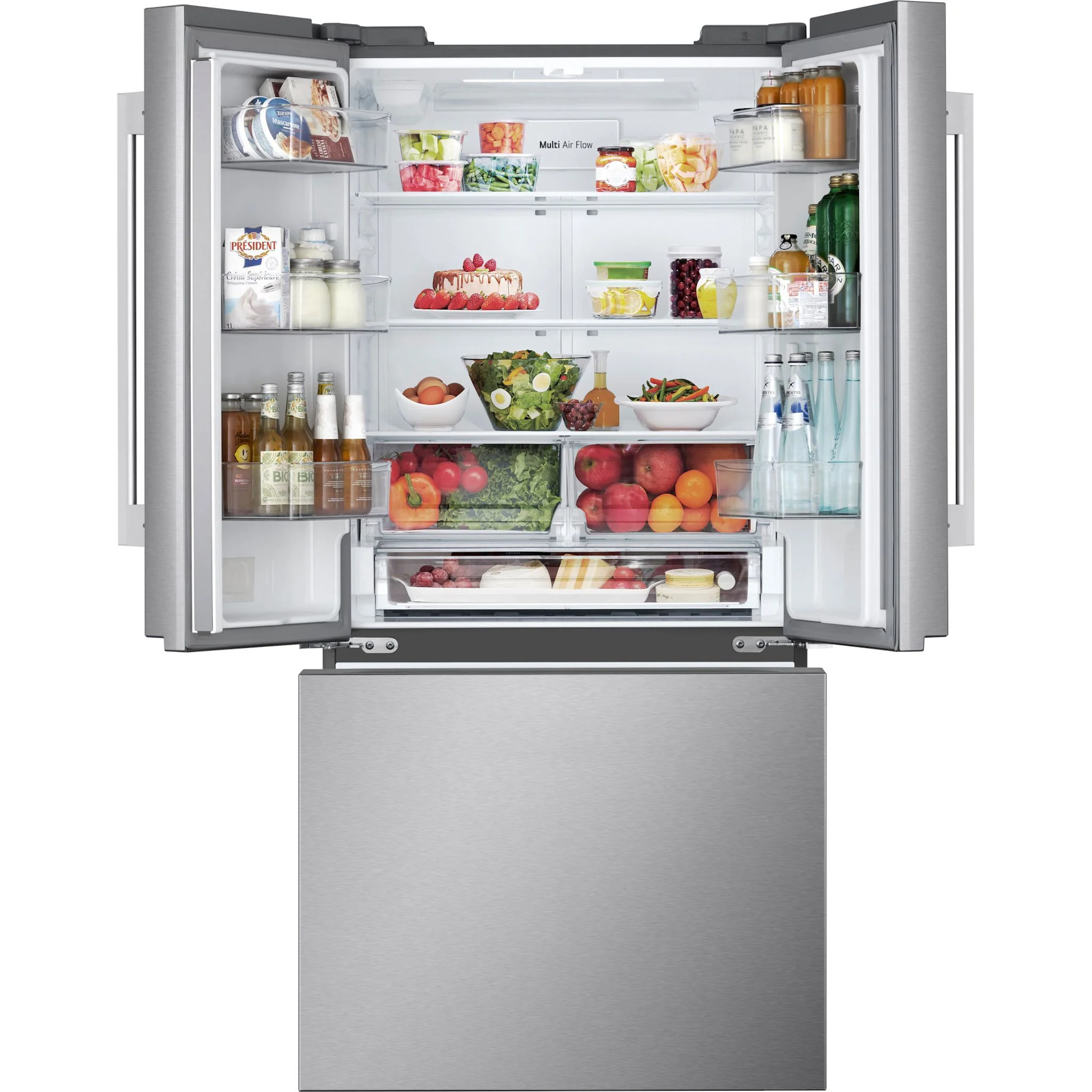 LG French Door Fridge (LF25H6200S) - Print Proof Stainless Steel - Image 5