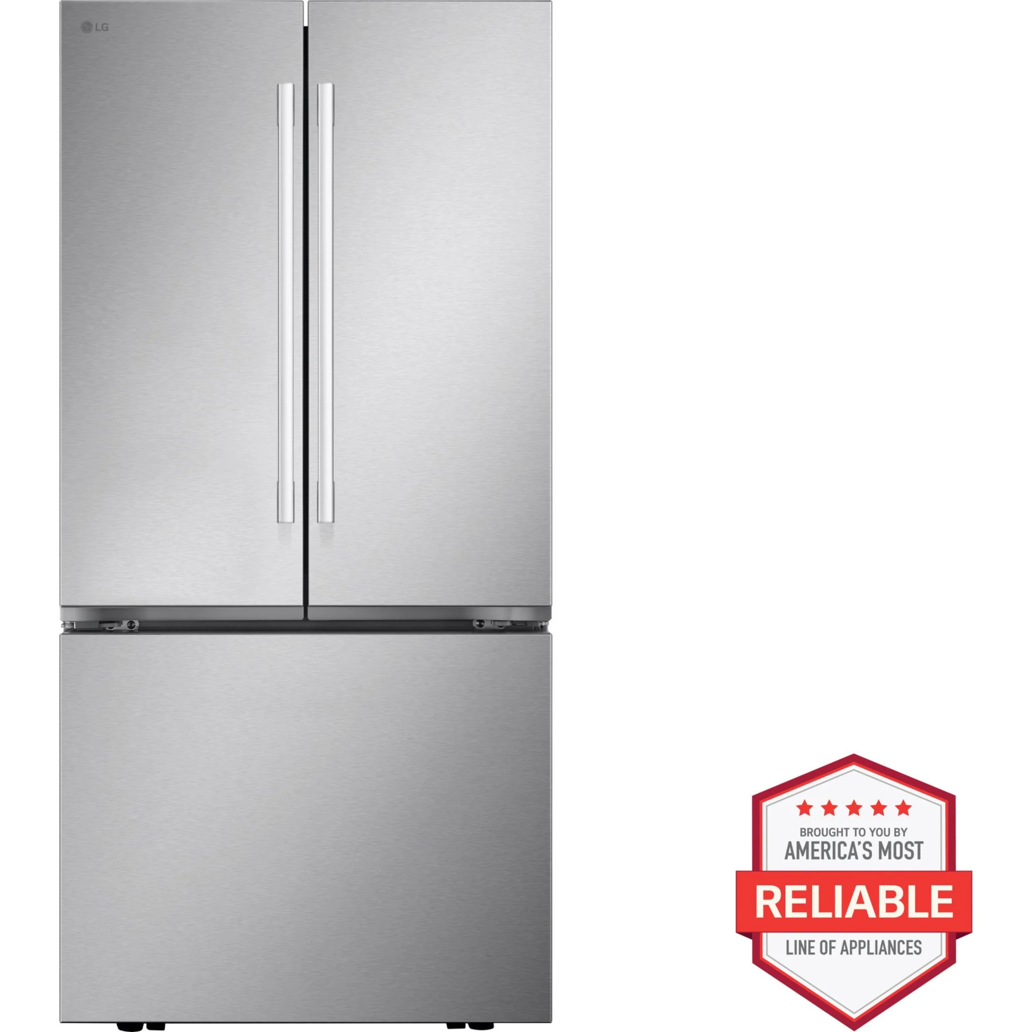 LG French Door Fridge (LF25H6200S) - Print Proof Stainless Steel - Image 8