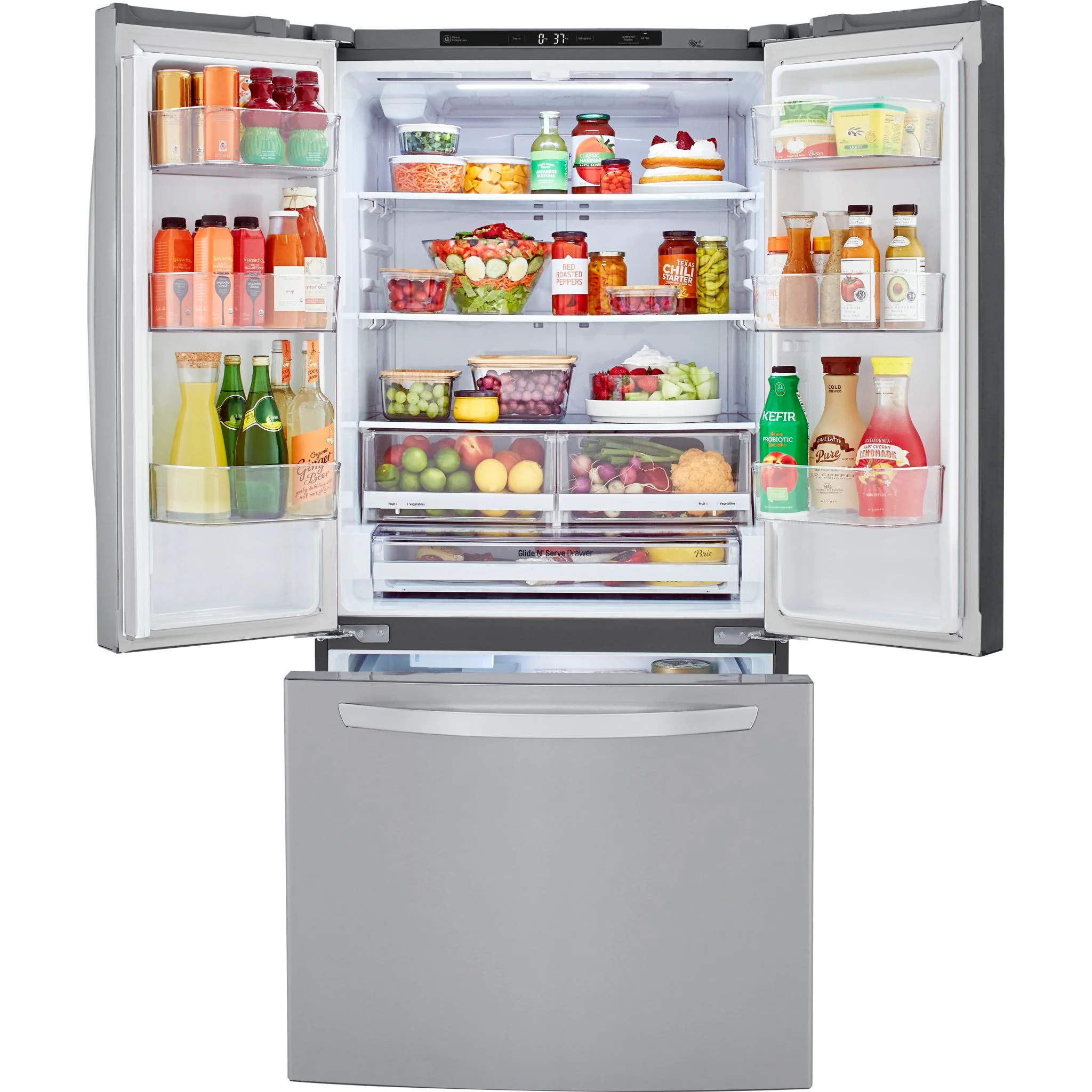 LG French Door Fridge (LRFCS2503S) - Stainless Steel - Image 2