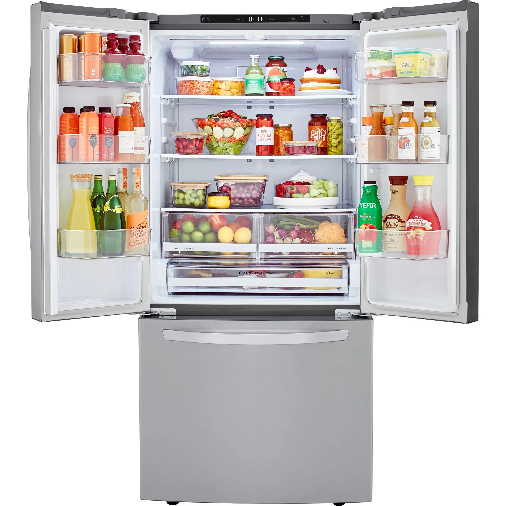 LG French Door Fridge (LRFCS2503S) - Stainless Steel - Image 3