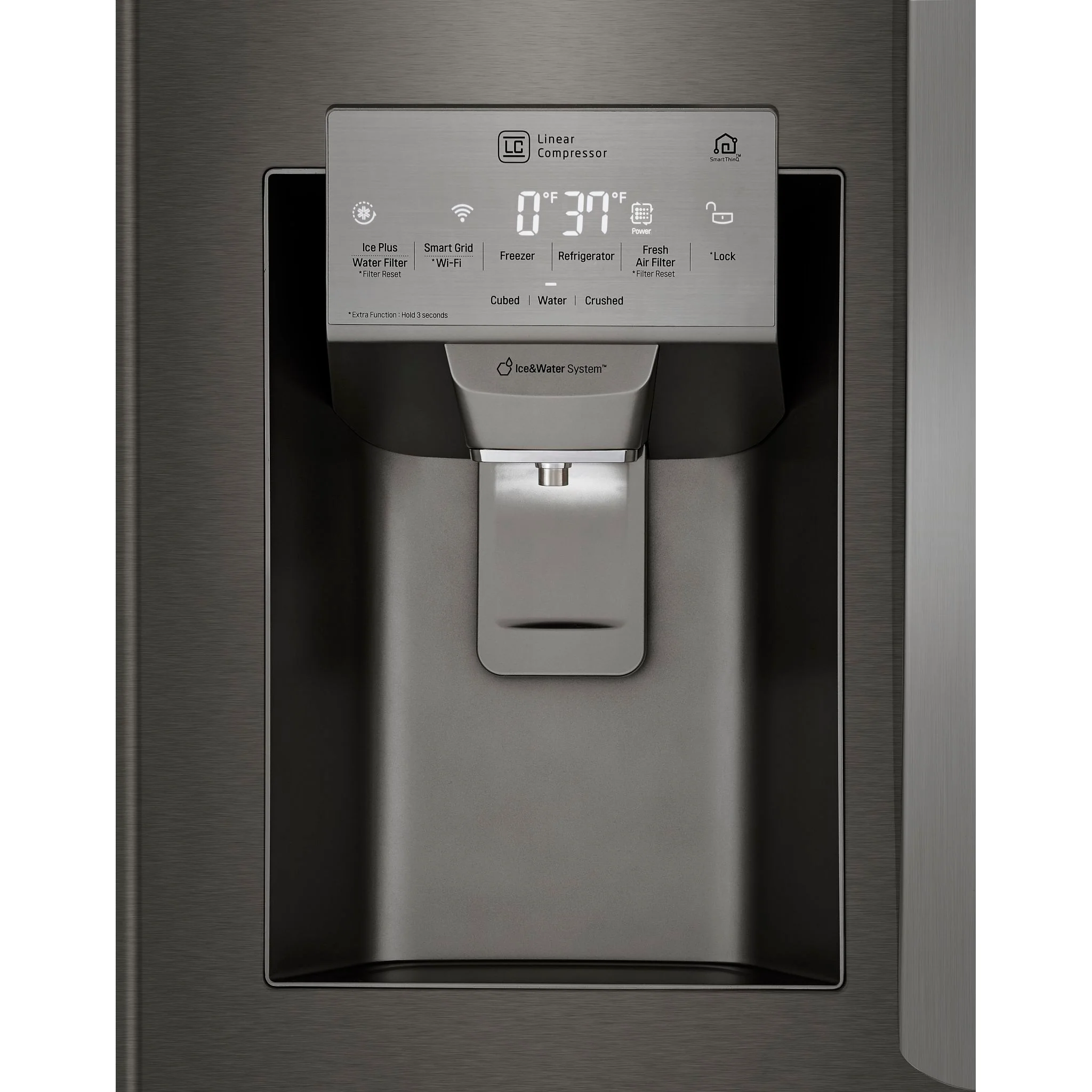 LG French Door Fridge (LRFXS2503D) - Black Stainless - Image 14