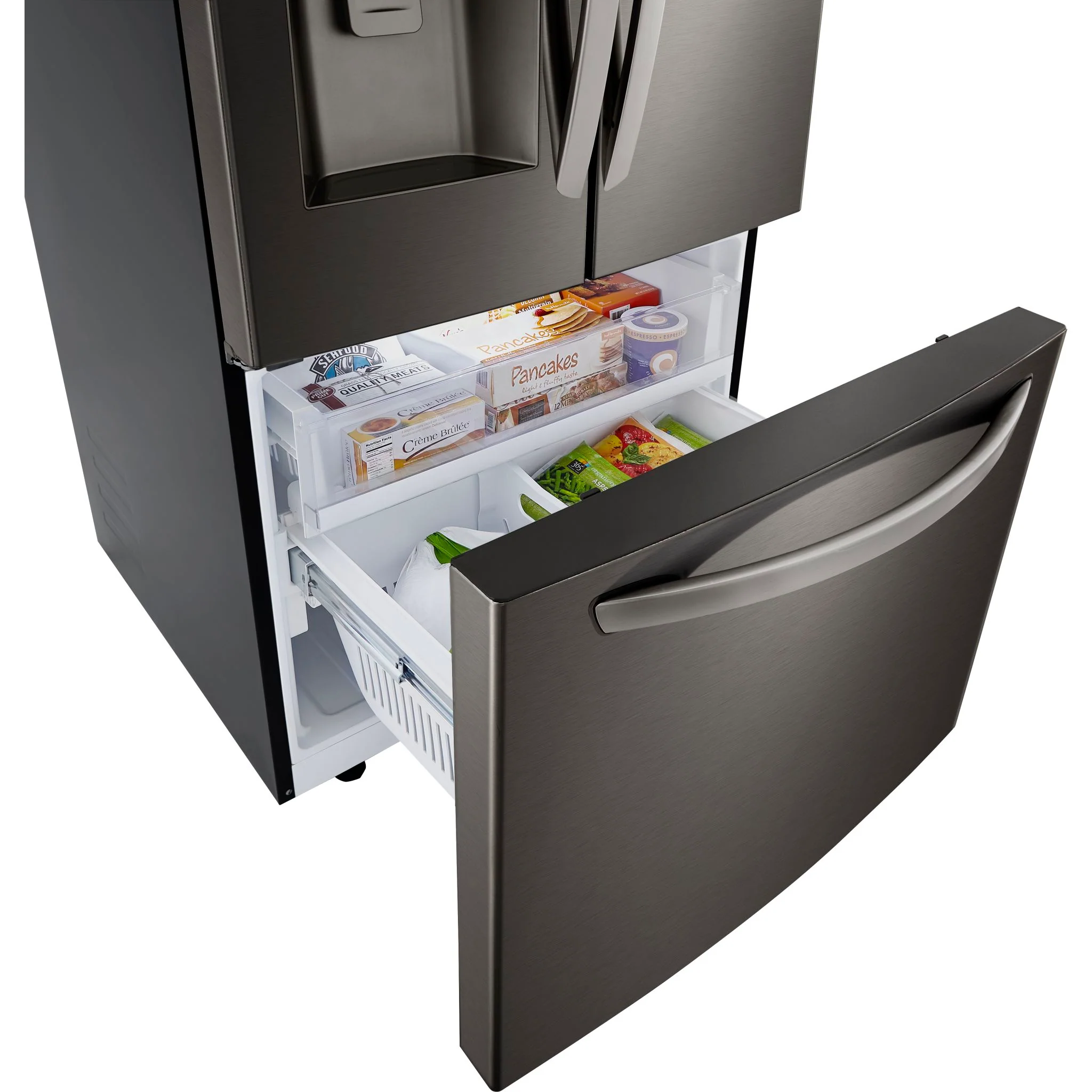 LG French Door Fridge (LRFXS2503D) - Black Stainless - Image 16