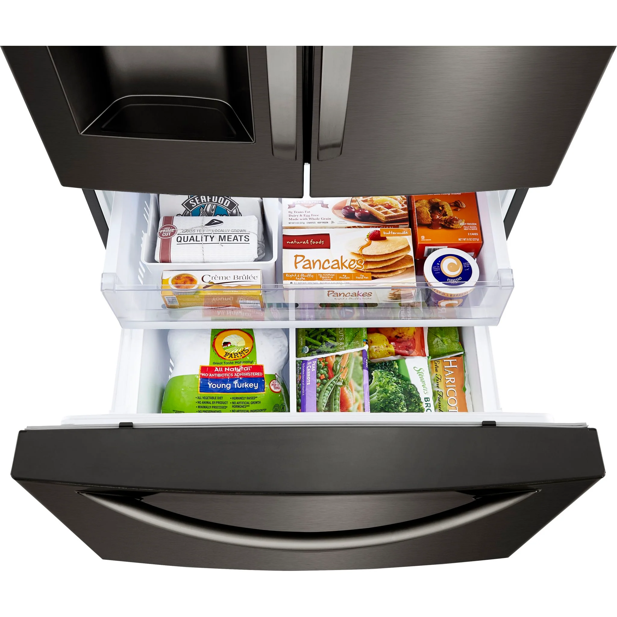 LG French Door Fridge (LRFXS2503D) - Black Stainless - Image 19
