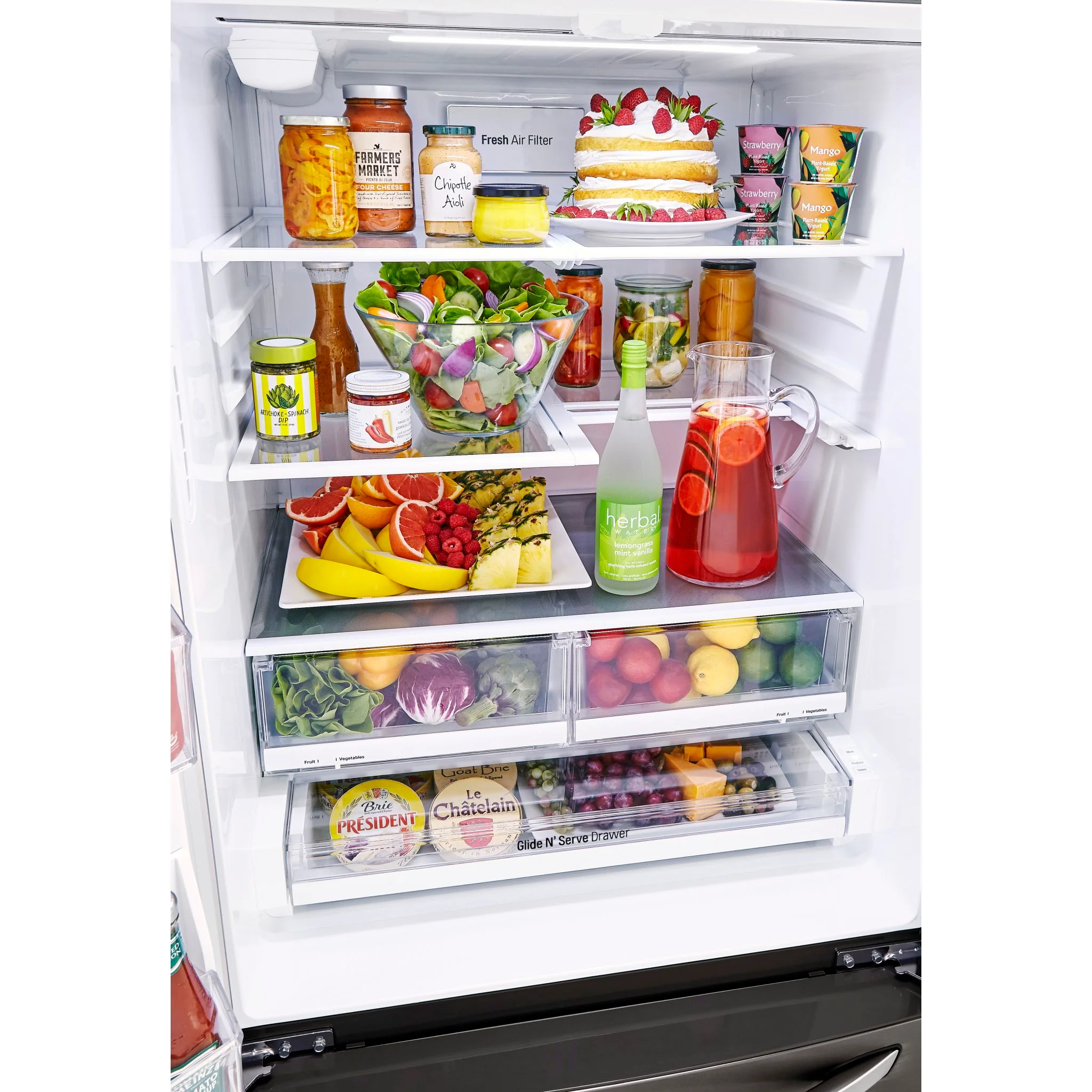 LG French Door Fridge (LRFXS2503D) - Black Stainless - Image 7