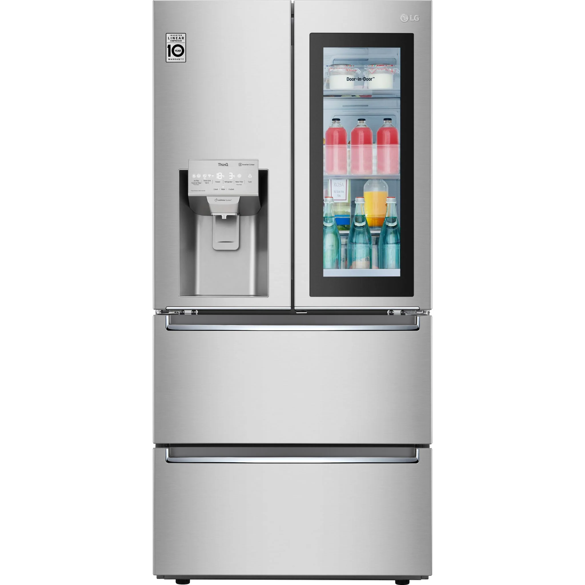 LG French Door Fridge (LRMVC1803S) - Stainless Steel - Image 2