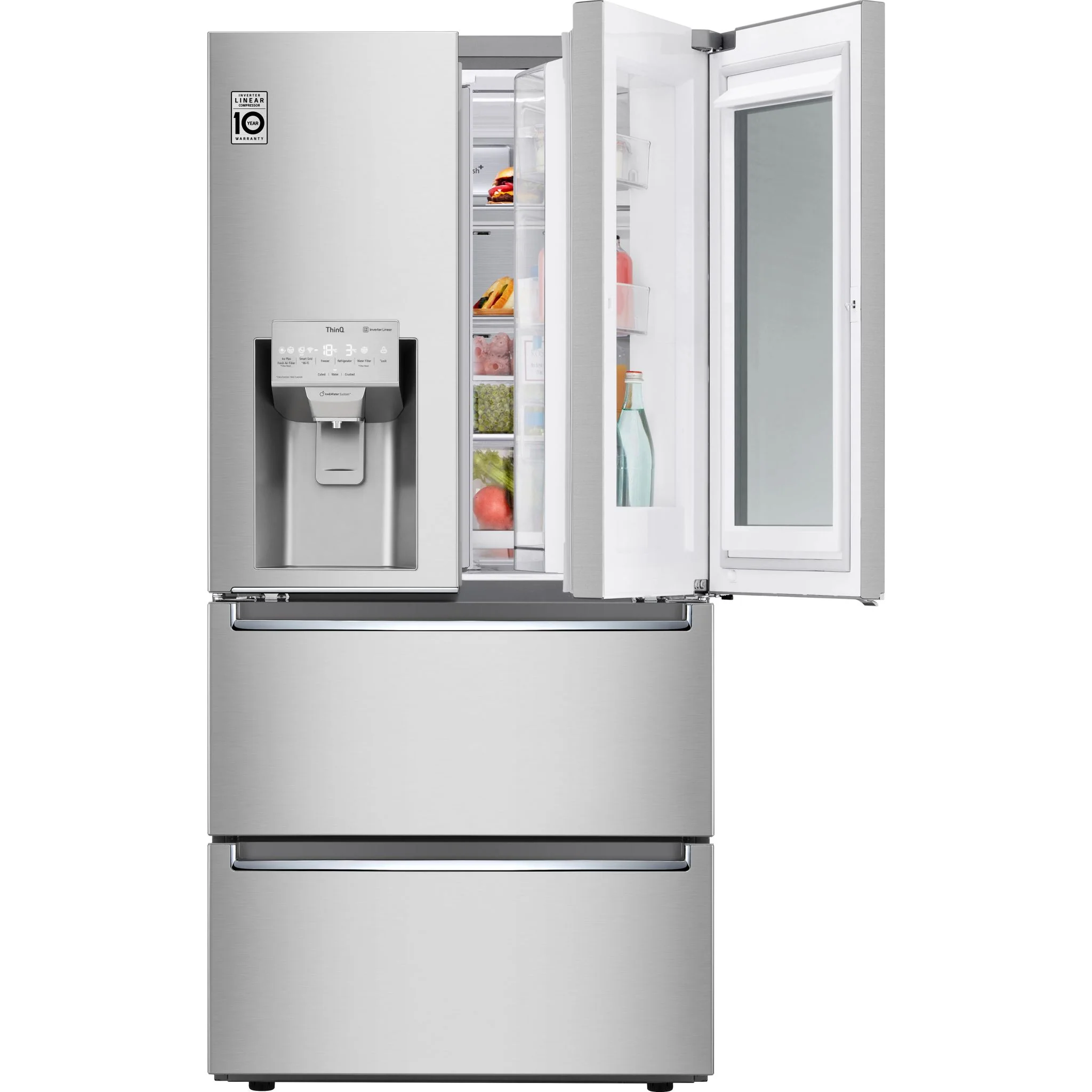 LG French Door Fridge (LRMVC1803S) - Stainless Steel - Image 4