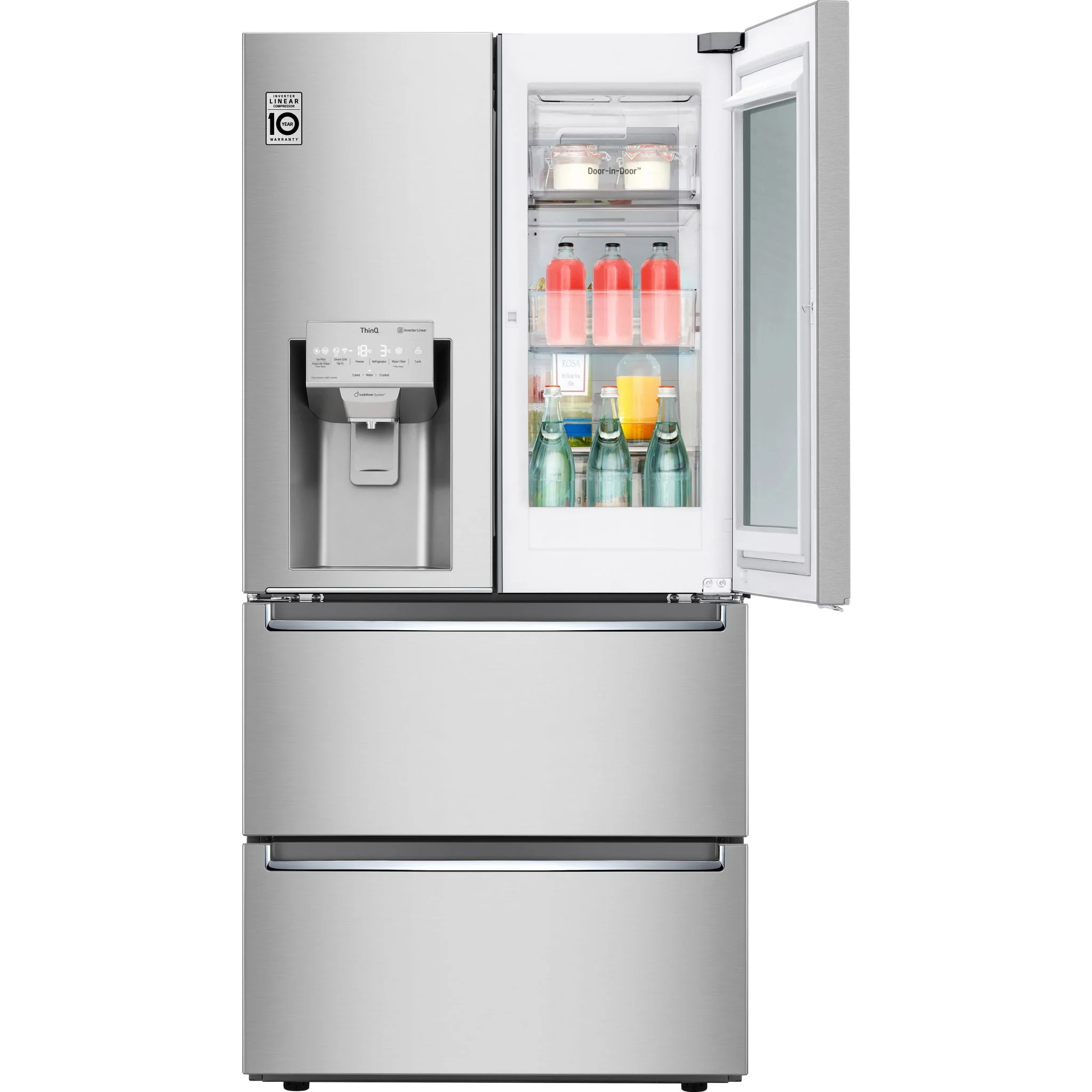LG French Door Fridge (LRMVC1803S) - Stainless Steel - Image 5