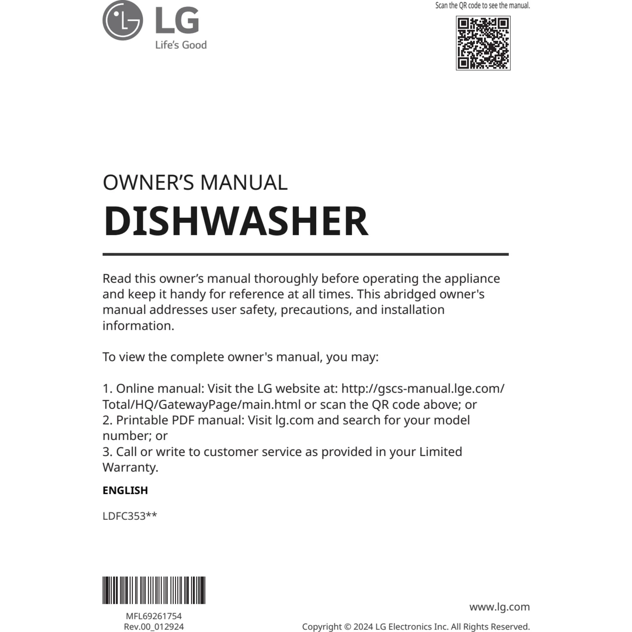 LG Front Control Dishwasher with 3rd rack and Dynamic Dry - Smudge Resistant Stainless Steel (LDFC3532S) - Image 16