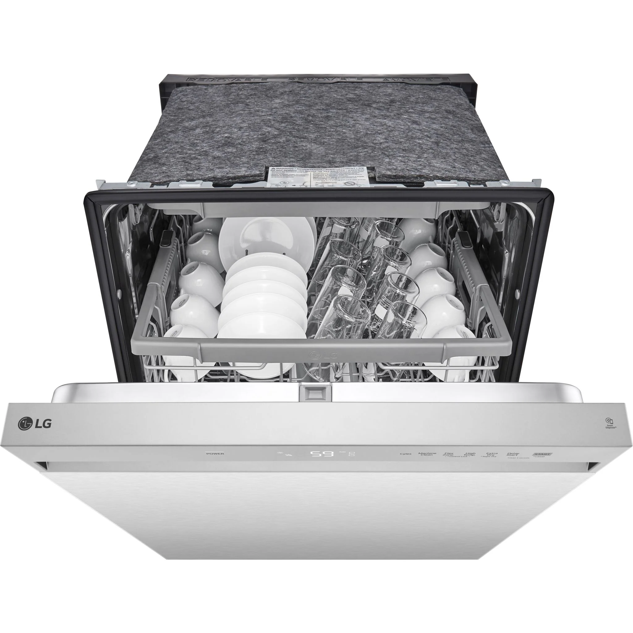 LG Front Control Dishwasher with 3rd rack and Dynamic Dry - Smudge Resistant Stainless Steel (LDFC3532S) - Image 4