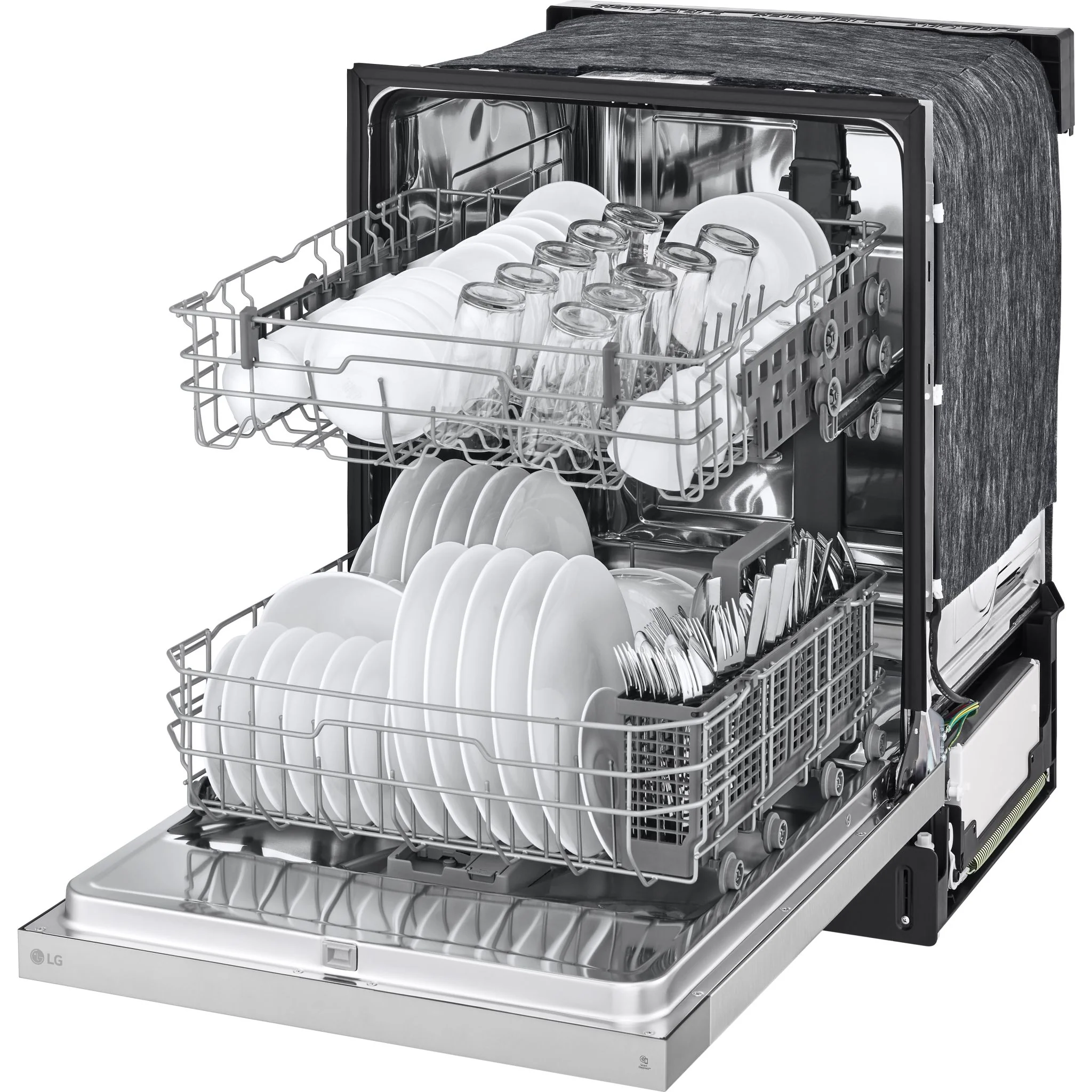 LG Front Control Dishwasher with LoDecibel Operation and Dynamic Dry - Platinum Silver (LDFC2423V) - Image 13
