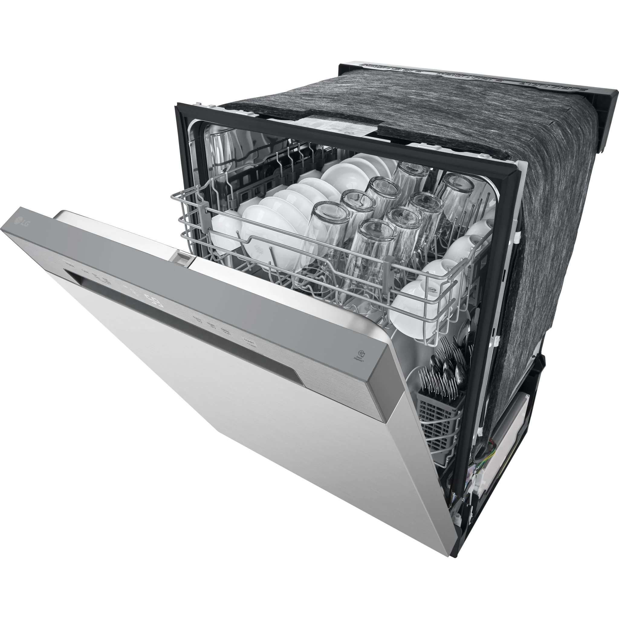 LG Front Control Dishwasher with LoDecibel Operation and Dynamic Dry - Platinum Silver (LDFC2423V) - Image 4