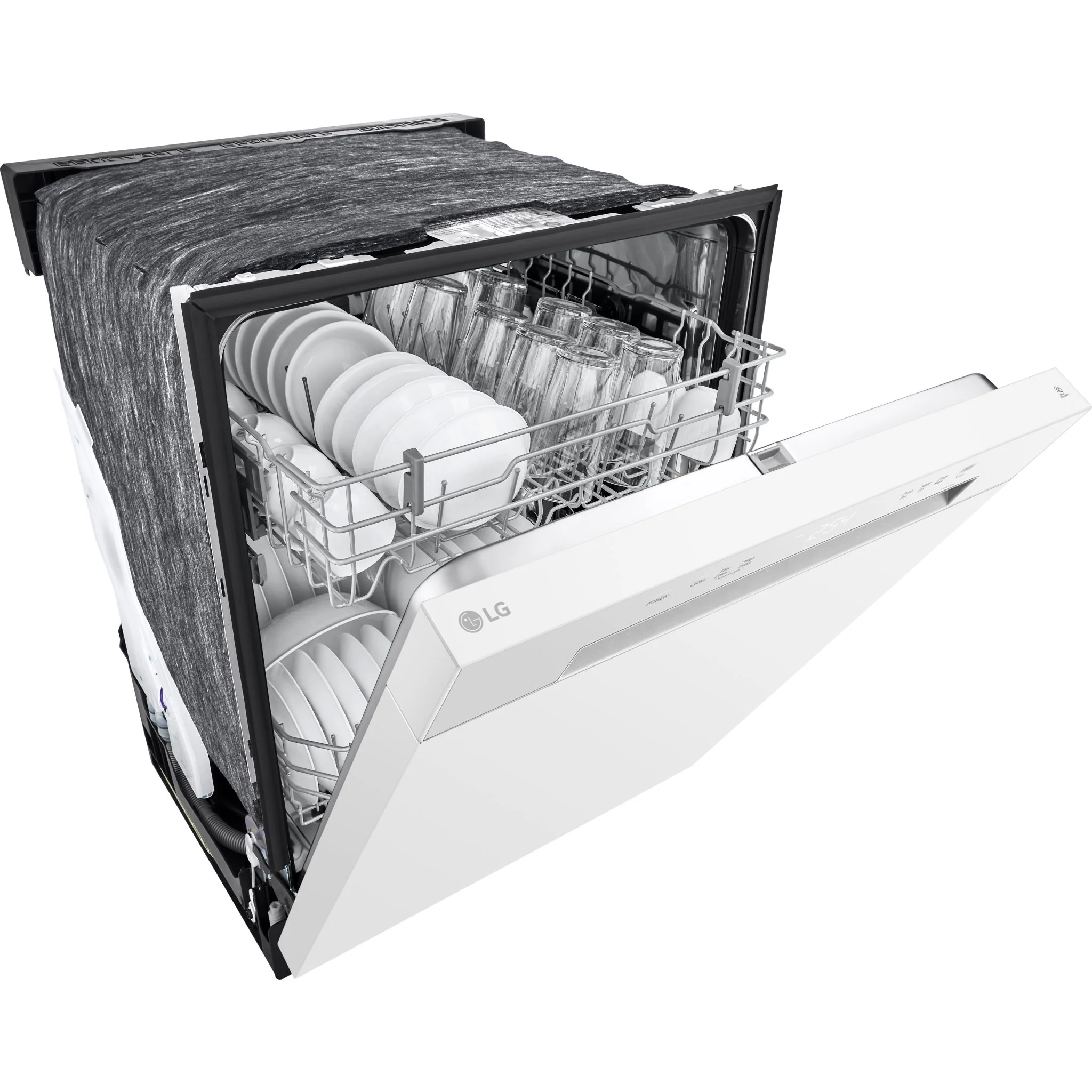 LG Front Control Dishwasher with LoDecibel Operation and Dynamic Dry - White (LDFC2423W) - Image 2