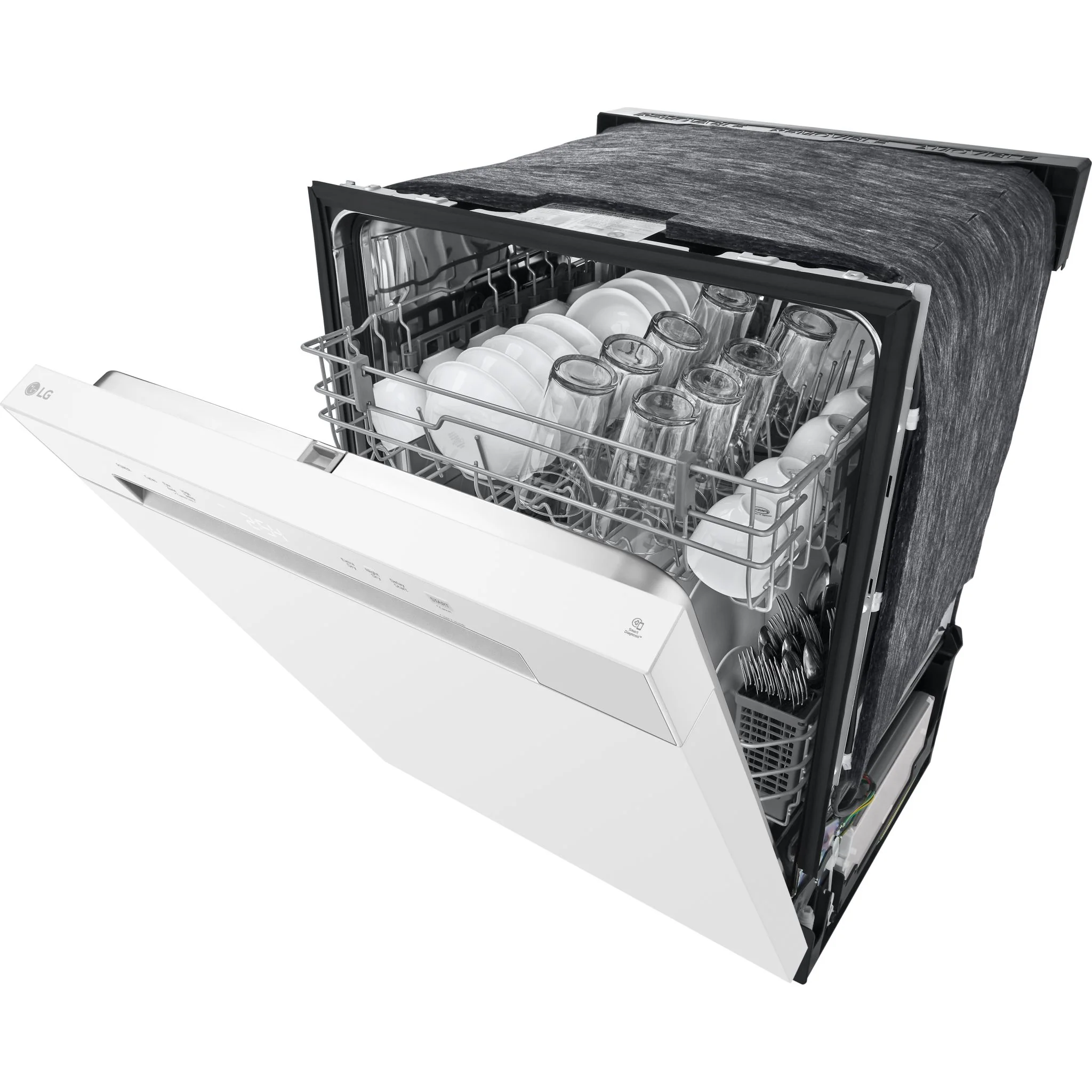 LG Front Control Dishwasher with LoDecibel Operation and Dynamic Dry - White (LDFC2423W) - Image 4
