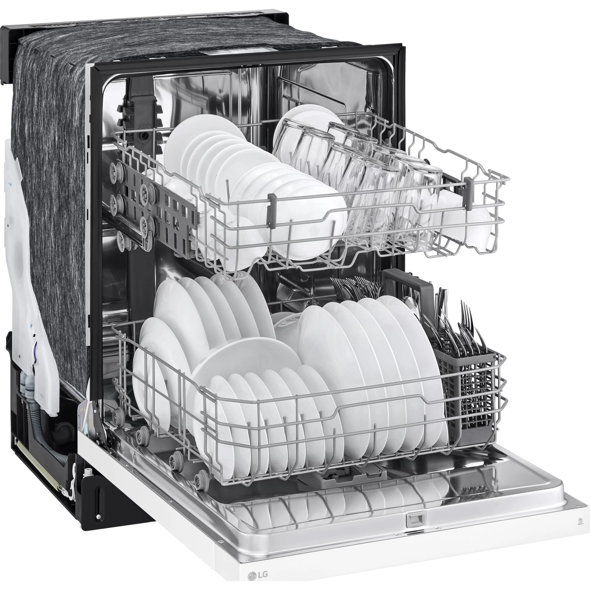 LG Front Control Dishwasher with LoDecibel Operation and Dynamic Dry - White (LDFC2423W) - Image 9