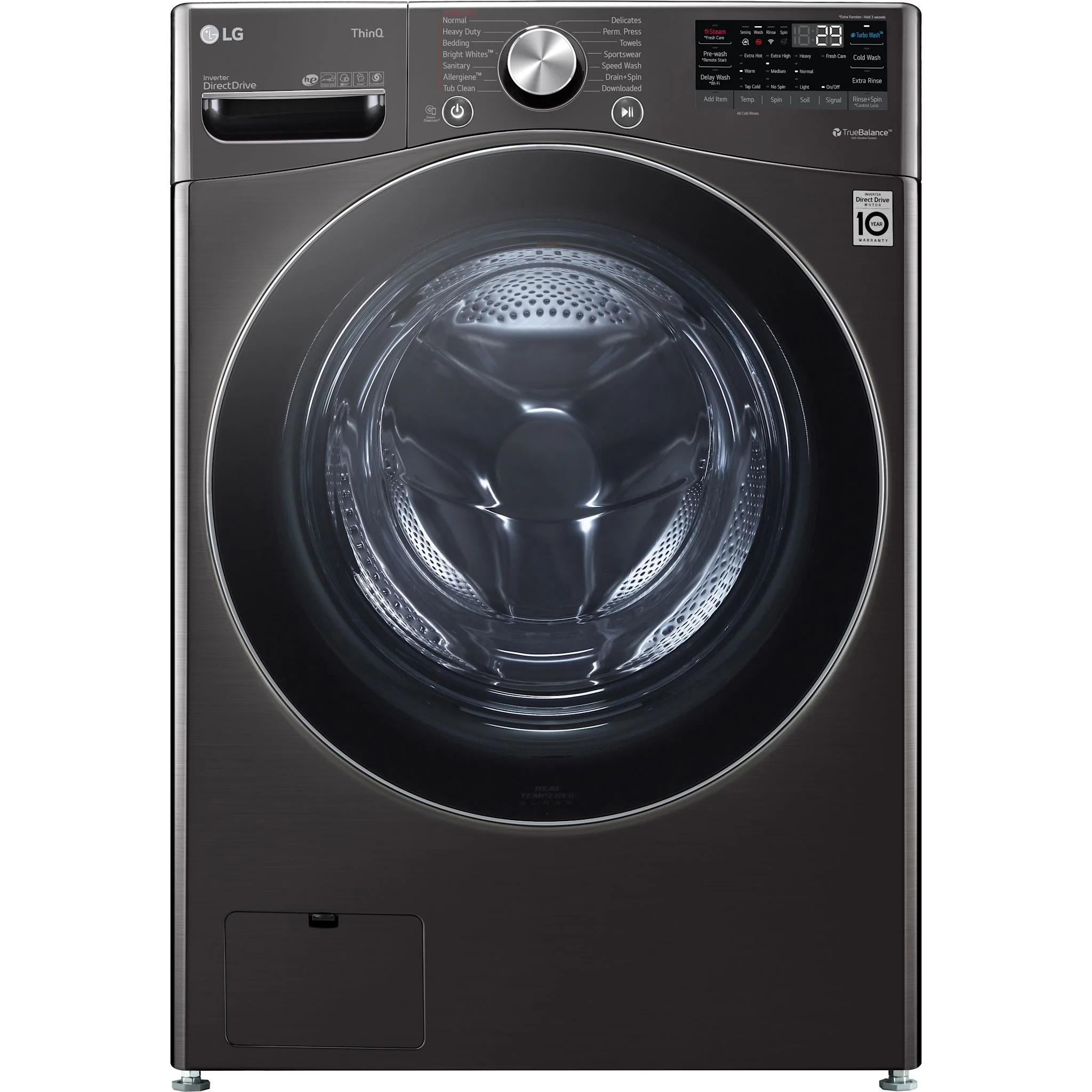 LG Front Load Pair (WM4100HBA/DLEX4200B) - Black Steel - Image 2