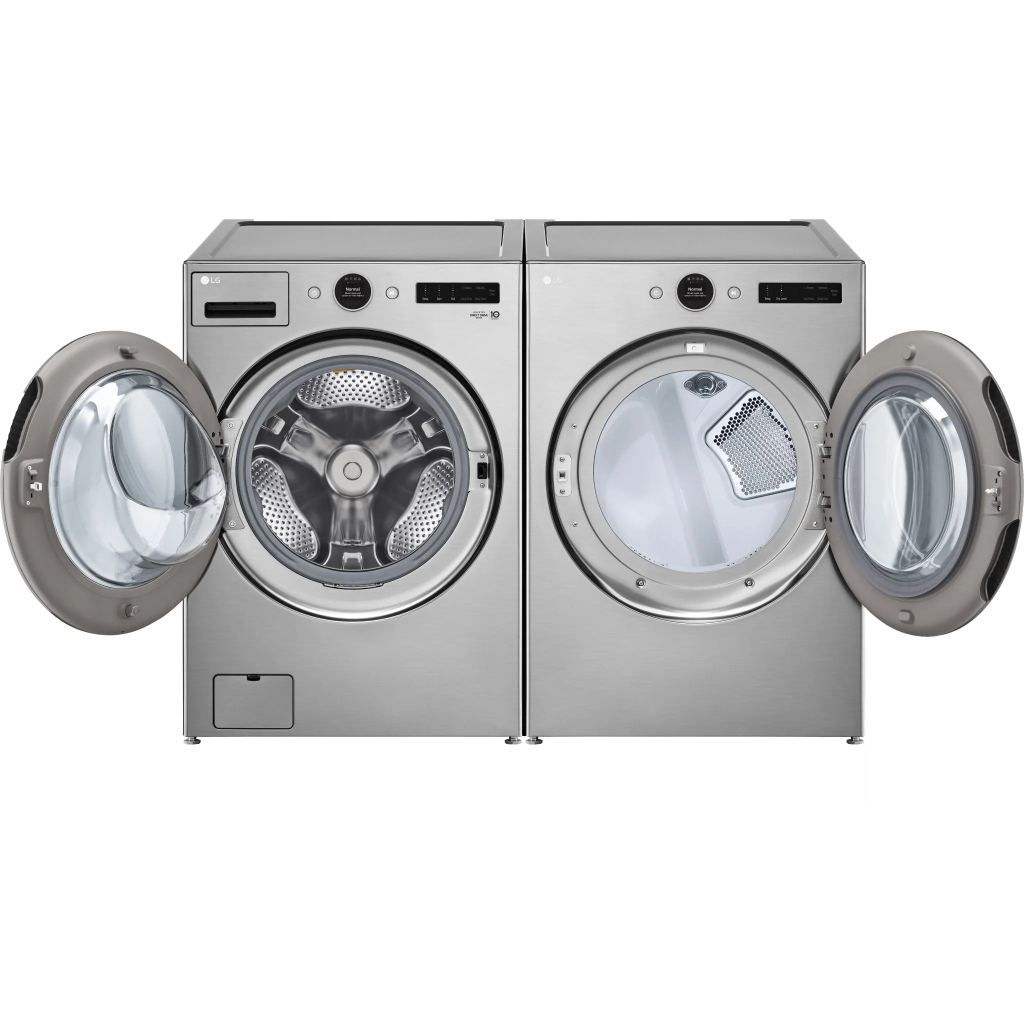 LG Front Load Pair (WM5500HVA-DLEX5500V) - Graphite Steel - Image 2