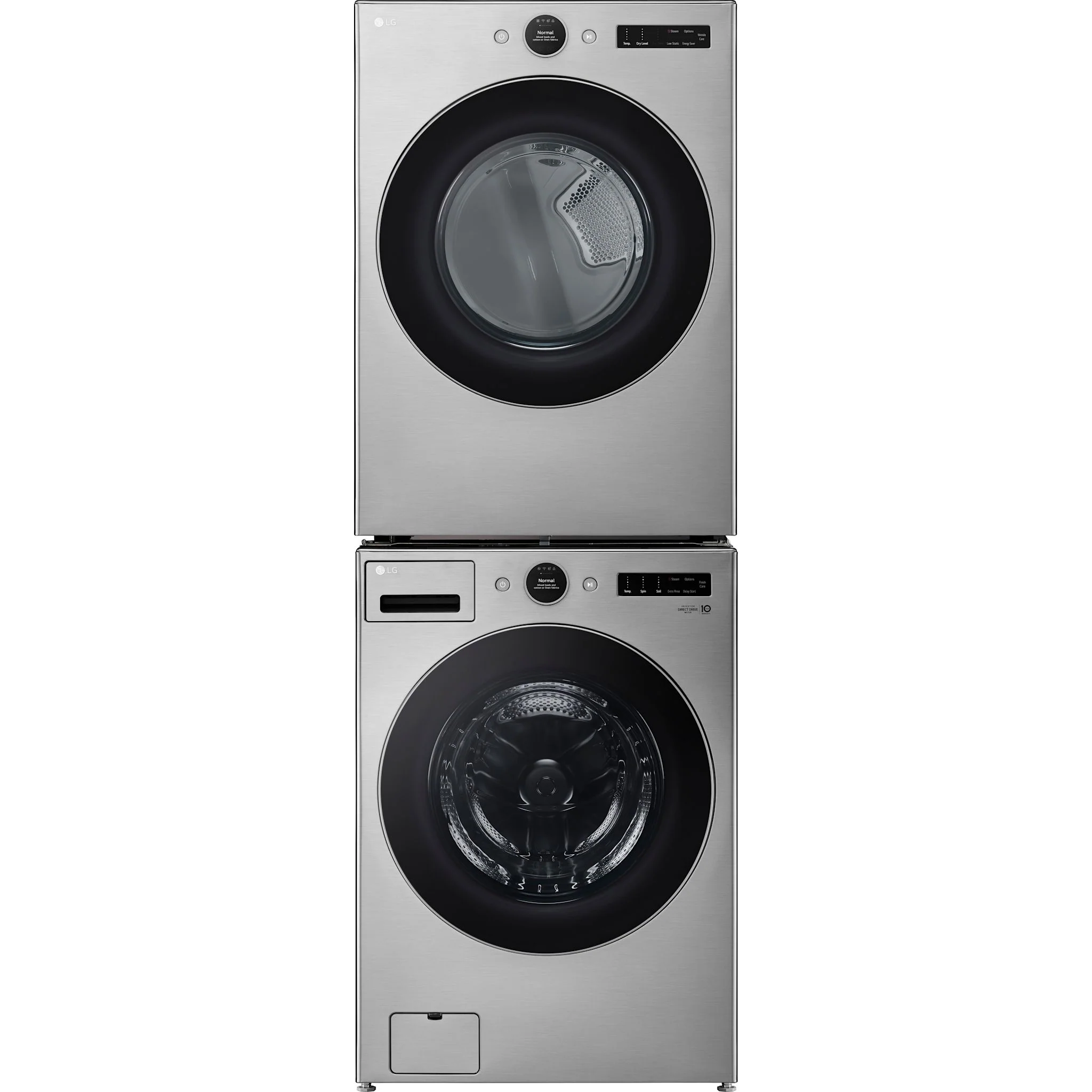 LG Front Load Pair (WM5500HVA-DLHC5502V) - Graphite Steel - Image 2