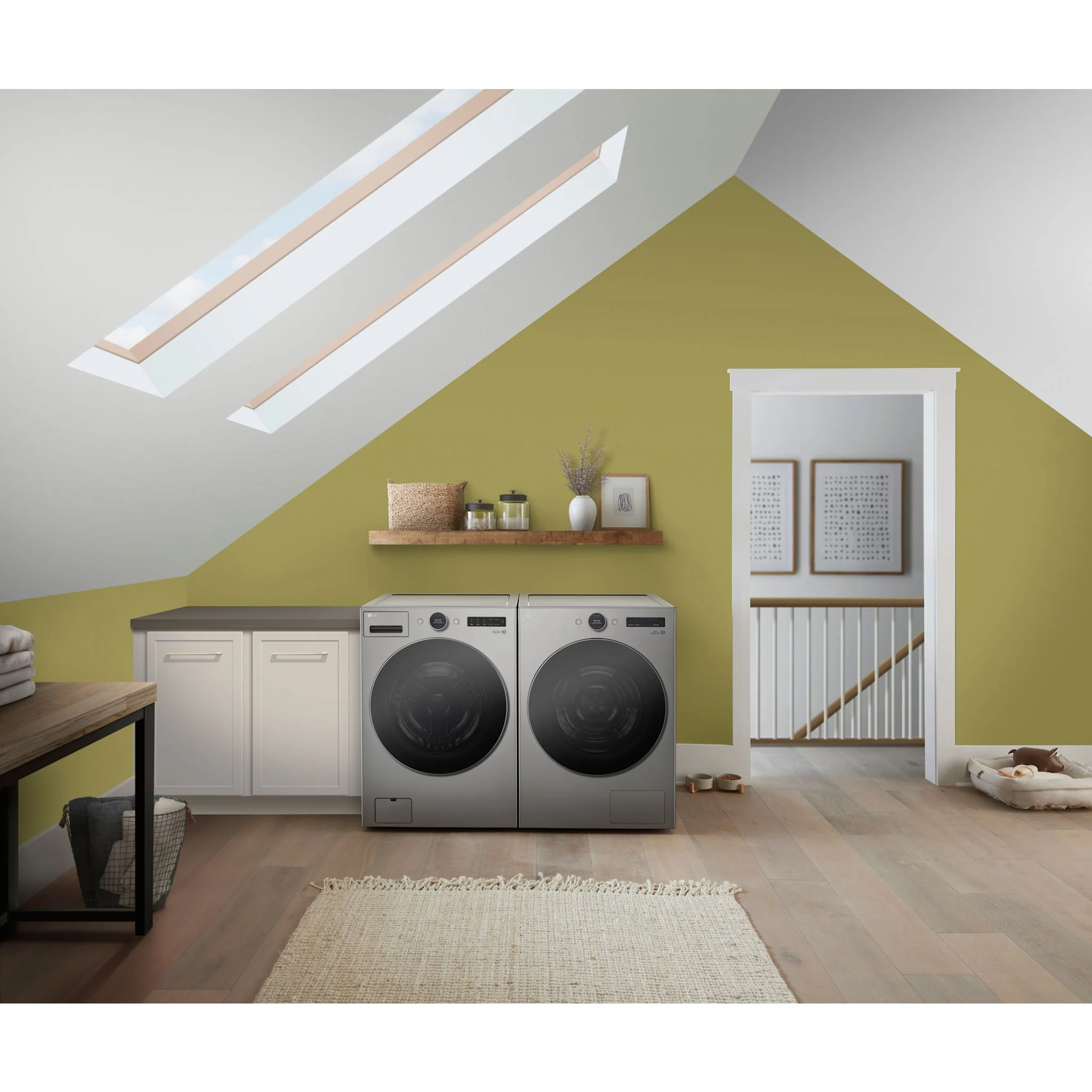 LG Front Load Pair (WM5500HVA-DLHC5502V) - Graphite Steel - Image 3