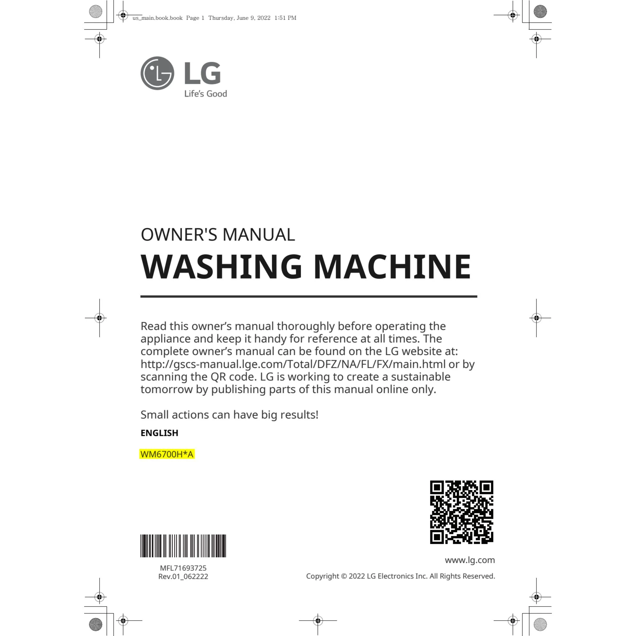 LG Front Load Pair (WM6700HBA-DLEX6700B) - Black Stainless Steel - Image 4
