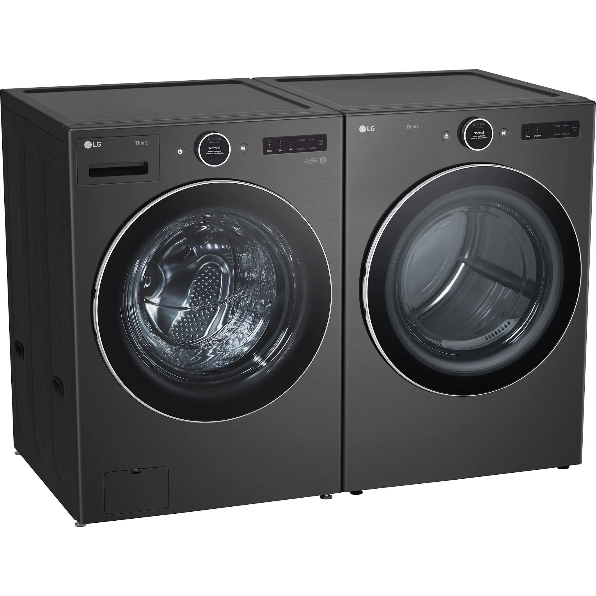 LG Front Load Pair (WM6700HBA-DLHC6702B) - Black Stainless Steel - Image 2