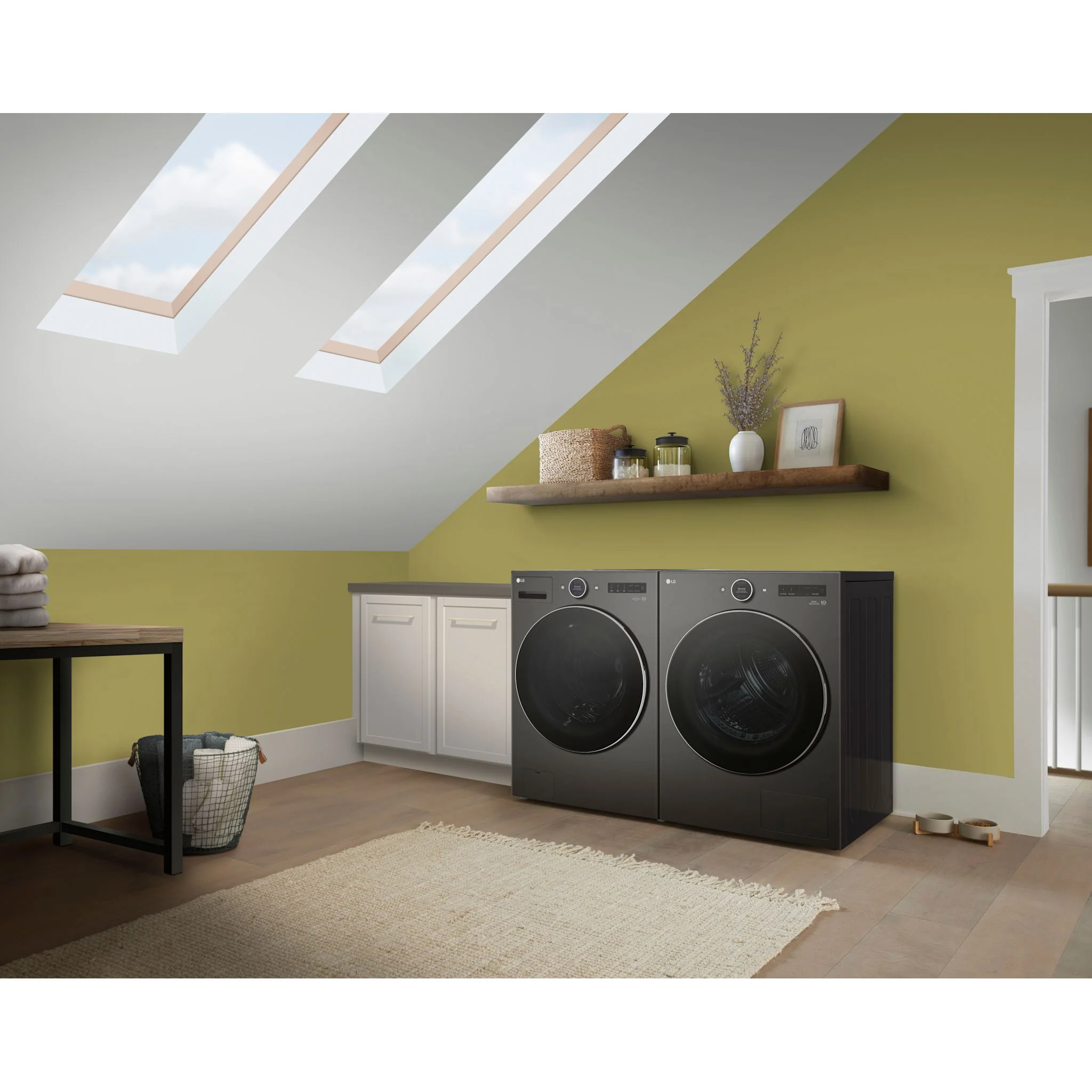 LG Front Load Pair (WM6700HBA-DLHC6702B) - Black Stainless Steel - Image 3