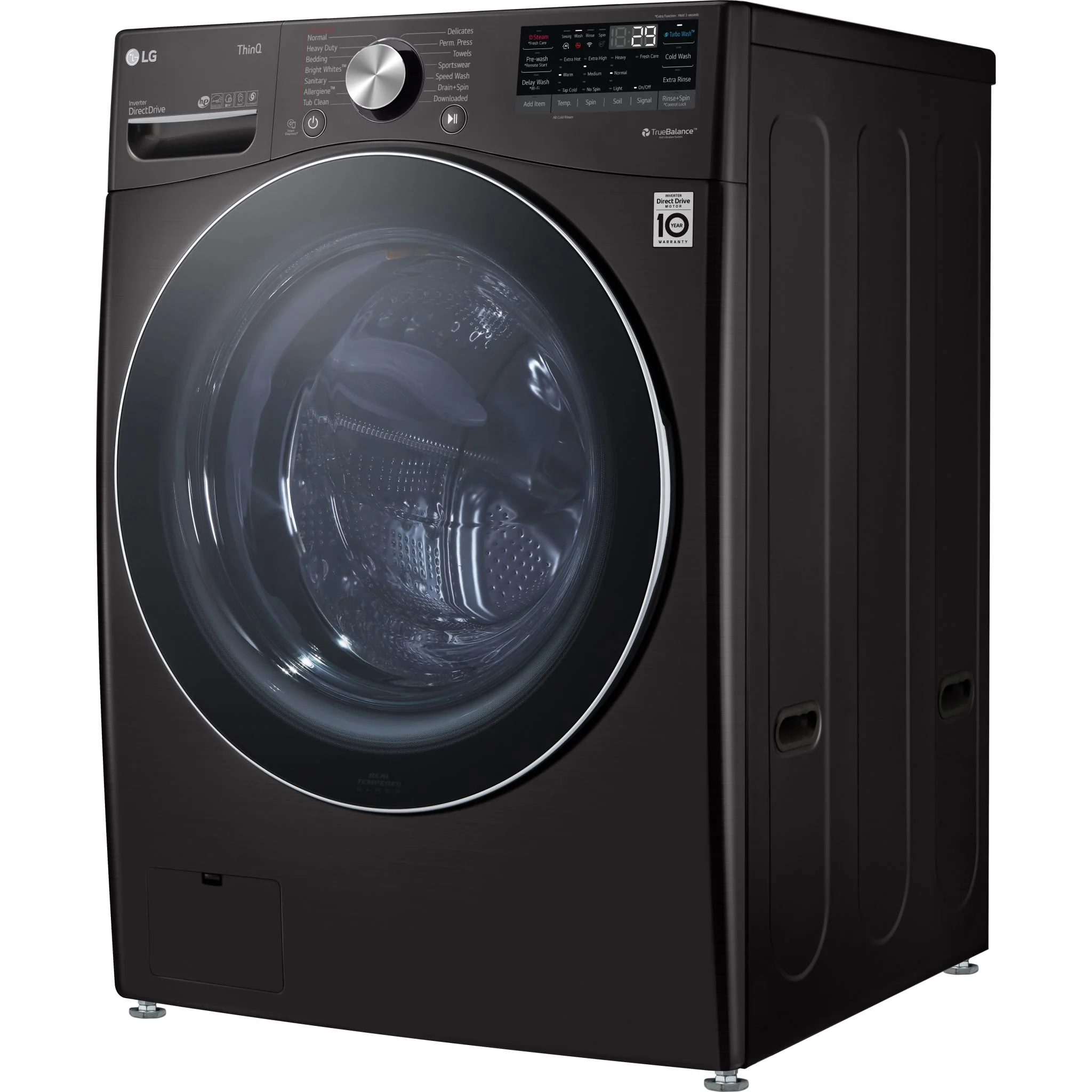 LG Front Load Washer (WM4100HBA) - Black Steel - Image 3