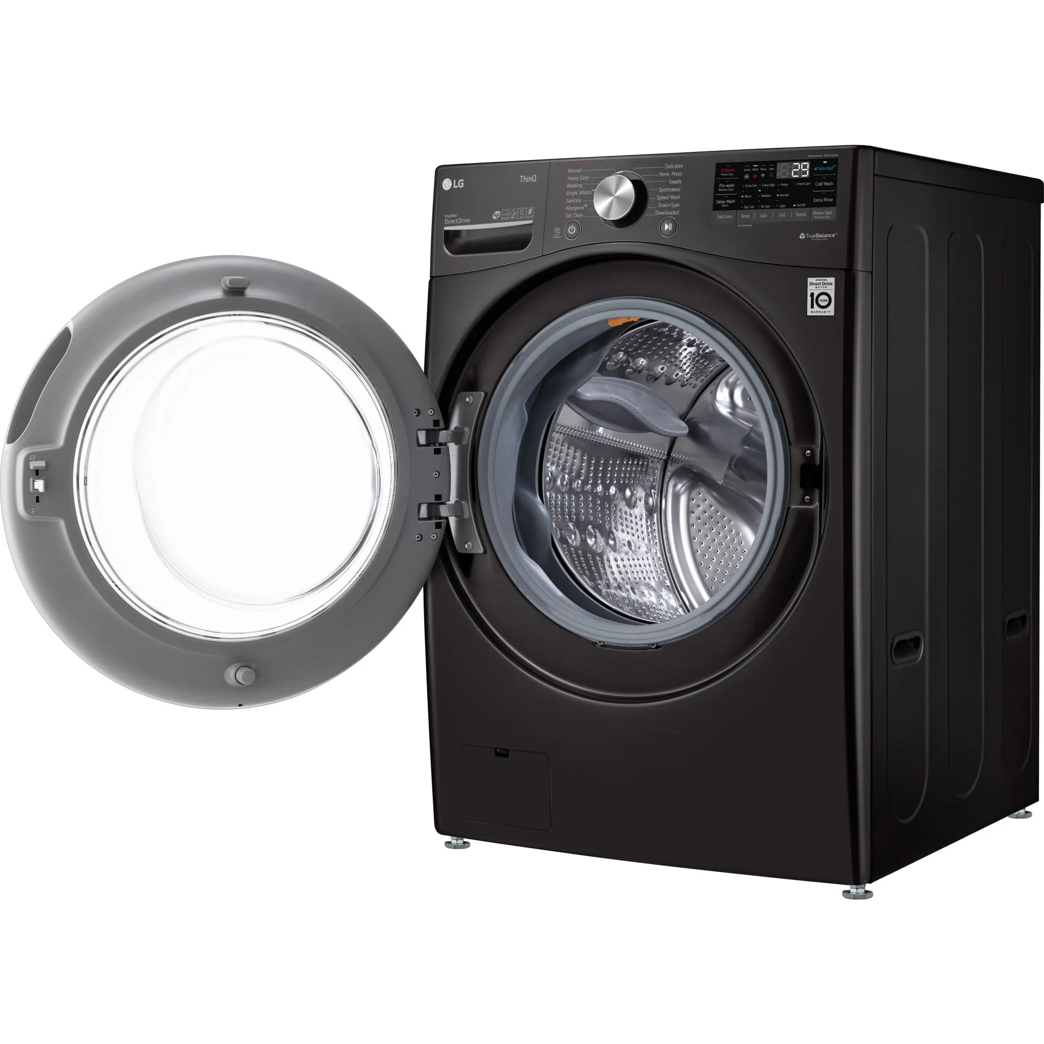 LG Front Load Washer (WM4100HBA) - Black Steel - Image 4