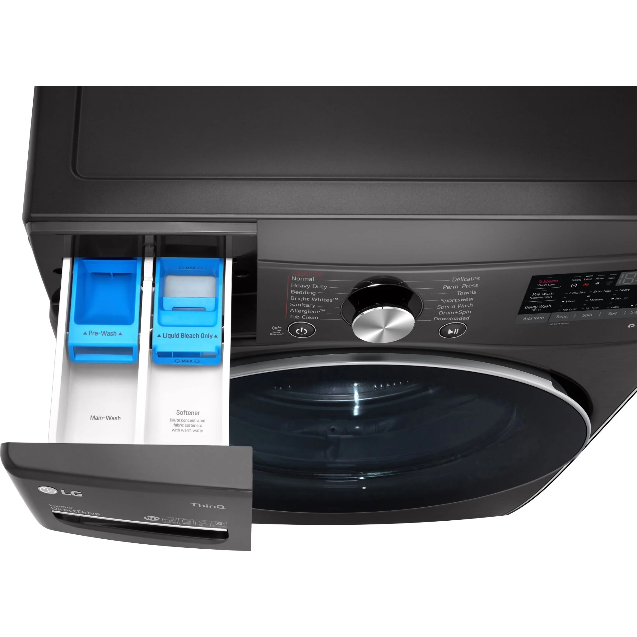 LG Front Load Washer (WM4100HBA) - Black Steel - Image 6