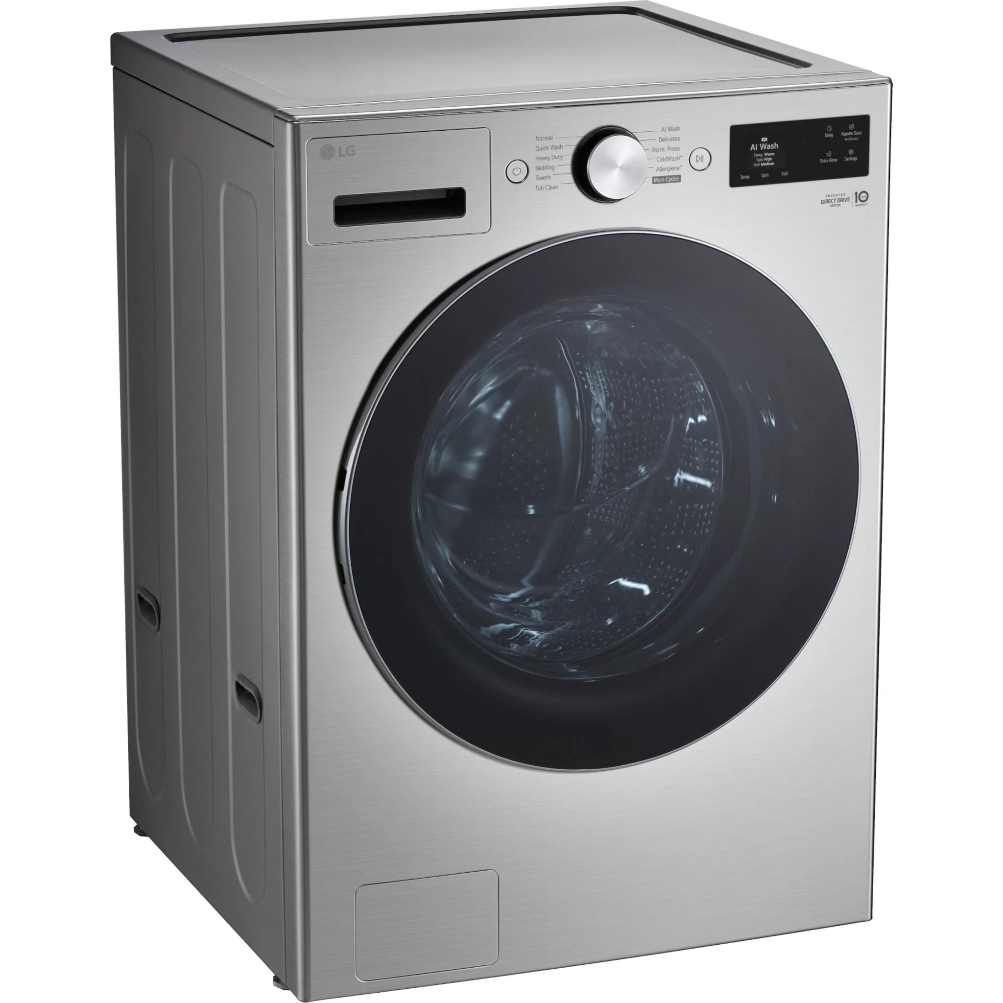 LG Front Load Washer (WM5800HVA) - Stainless Steel - Image 3