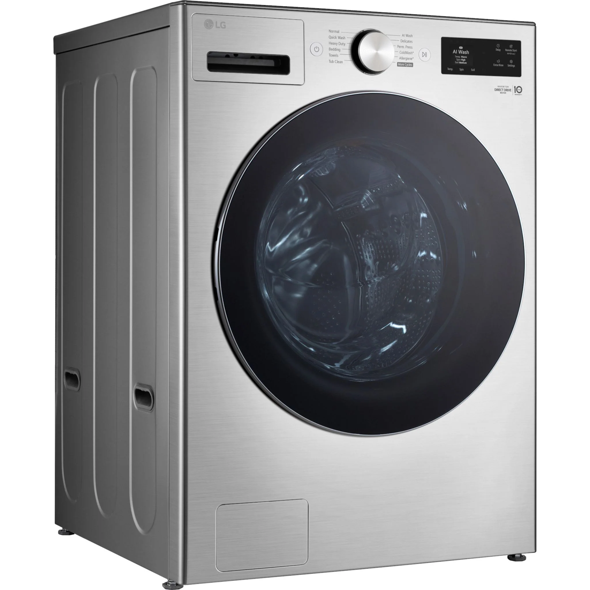 LG Front Load Washer (WM5800HVA) - Stainless Steel - Image 4