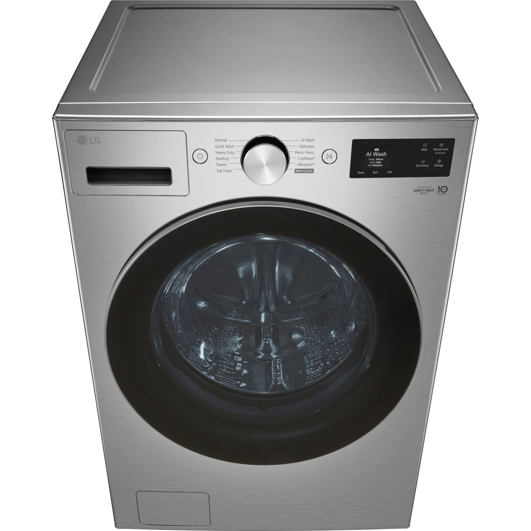 LG Front Load Washer (WM5800HVA) - Stainless Steel - Image 6