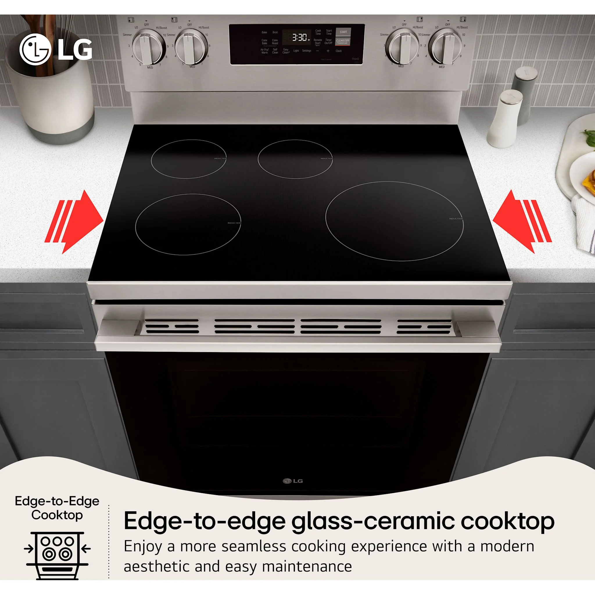 LG Induction Range (LRIN6323YE) - Stainless Steel - Image 12