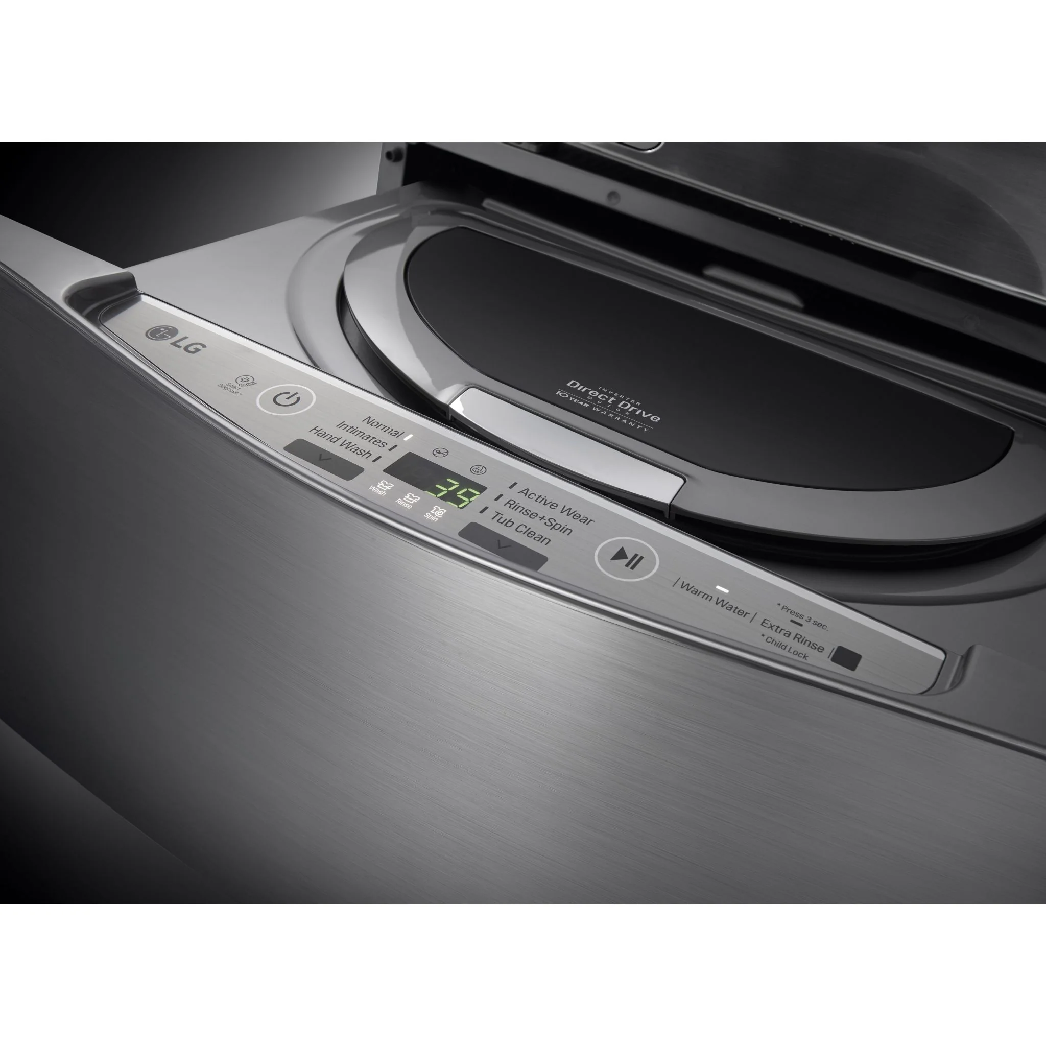 LG Pedestal Washer (WD100CV) - Graphite Steel - Image 2