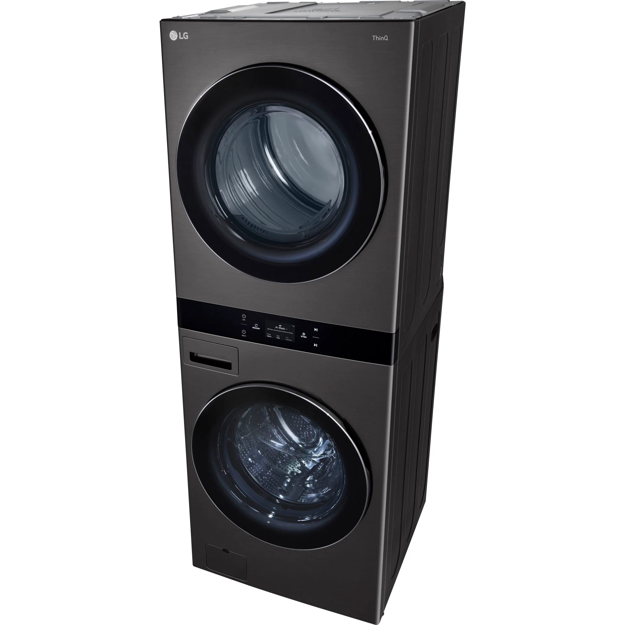 LG Single Unit Front Load LG WashTower® Center Control™ 5.8 cu.ft. Washer & 7.4 cu.ft. Electric Dryer - Black (WKEX300HBA) - Image 11