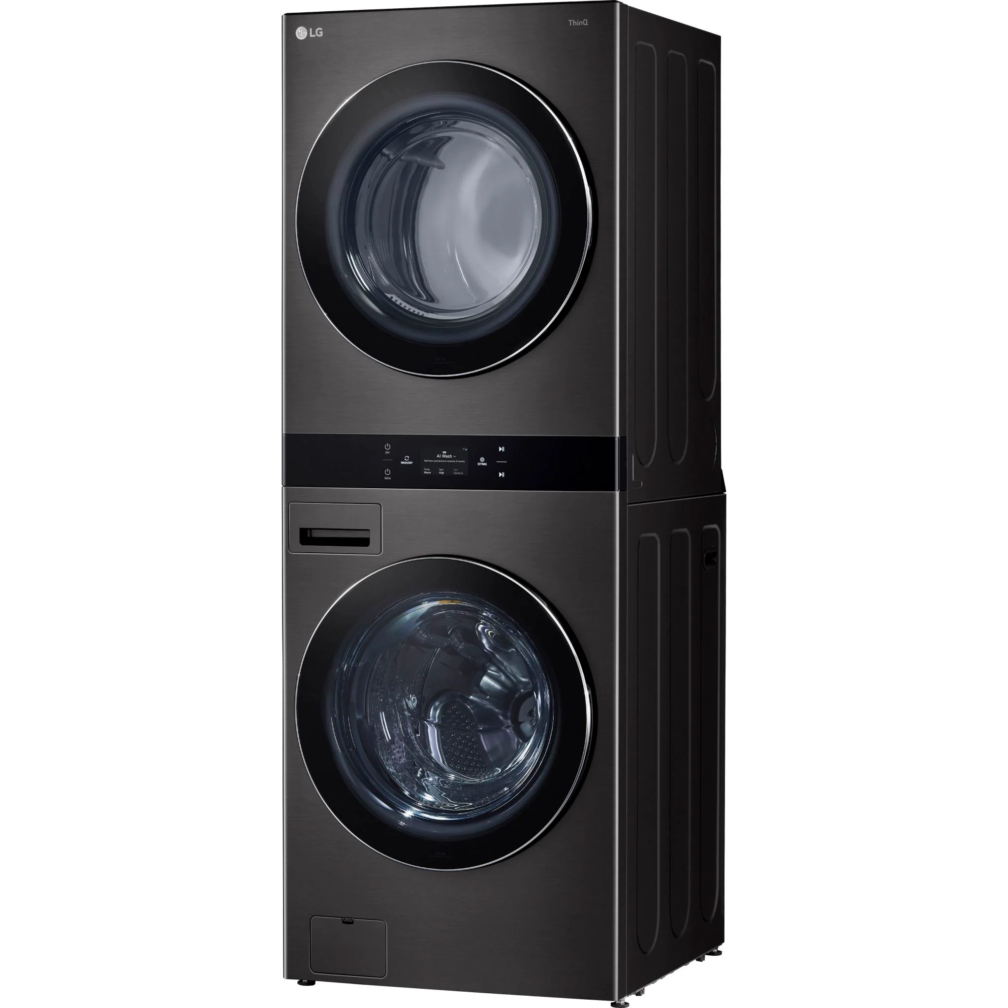 LG Single Unit Front Load LG WashTower® Center Control™ 5.8 cu.ft. Washer & 7.4 cu.ft. Electric Dryer - Black (WKEX300HBA) - Image 12
